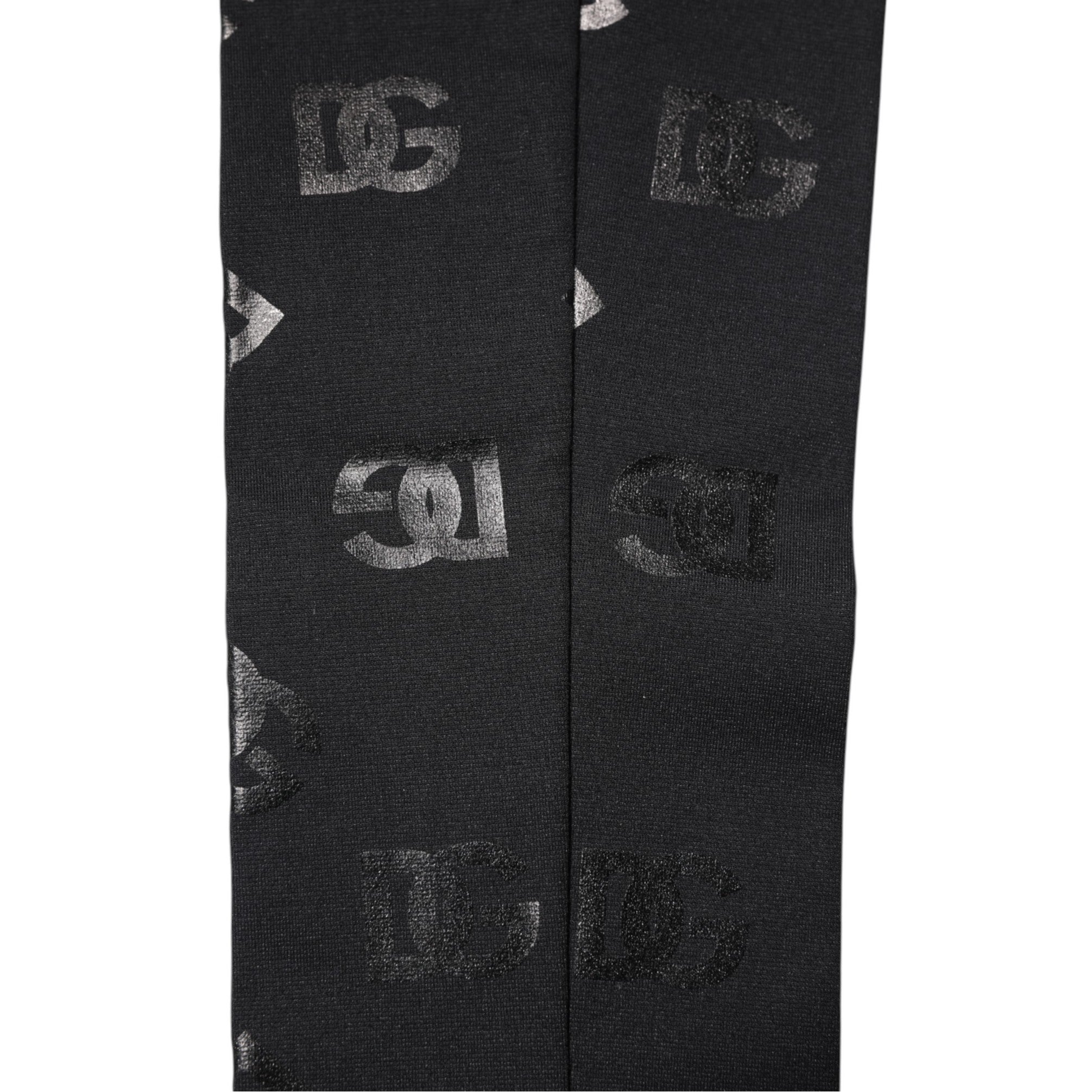 Black DG Logo Monogram Wool Stretch Arm Sleeves - ventzia