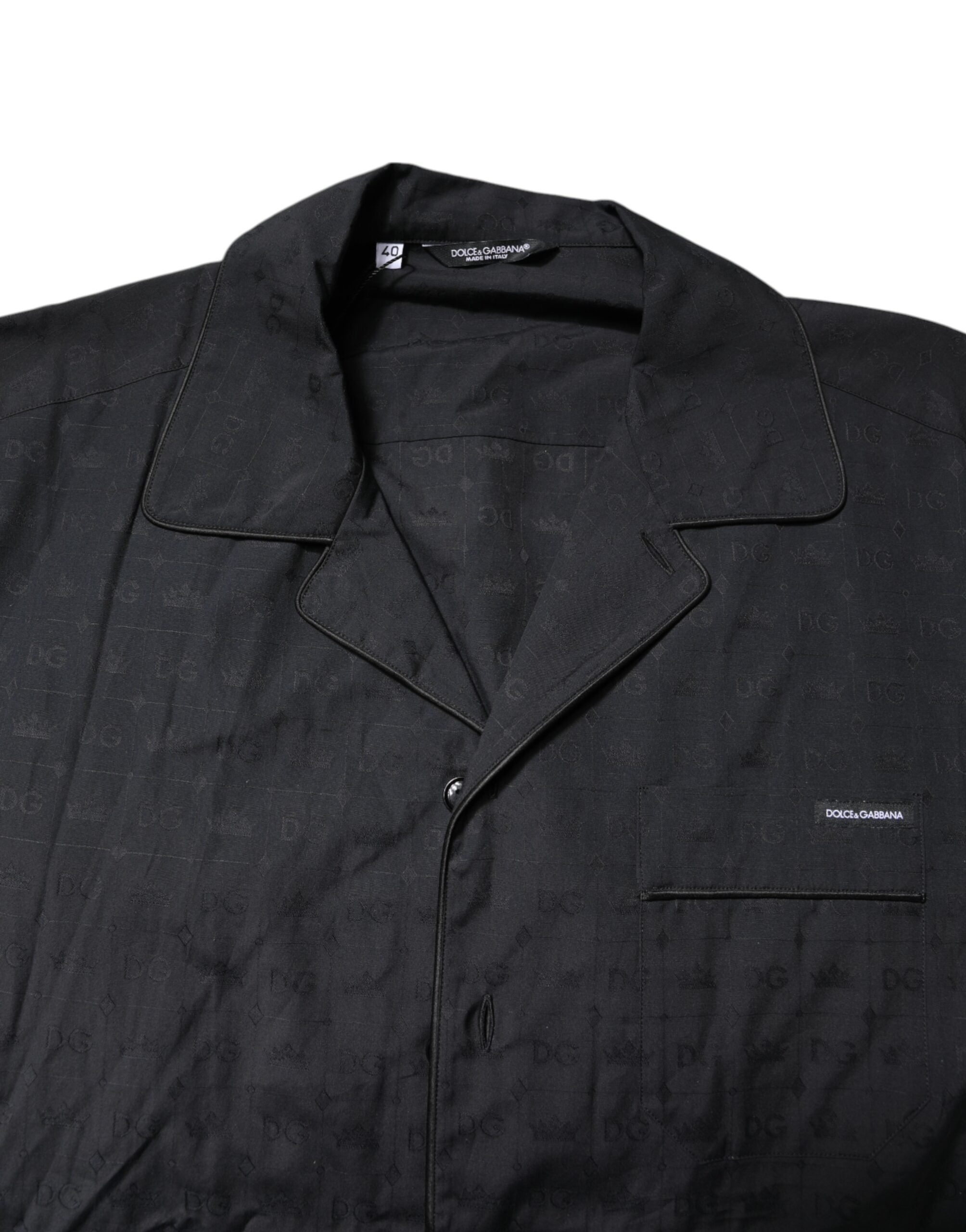 Black Cotton Men Pajama Set Sleepwear - ventzia