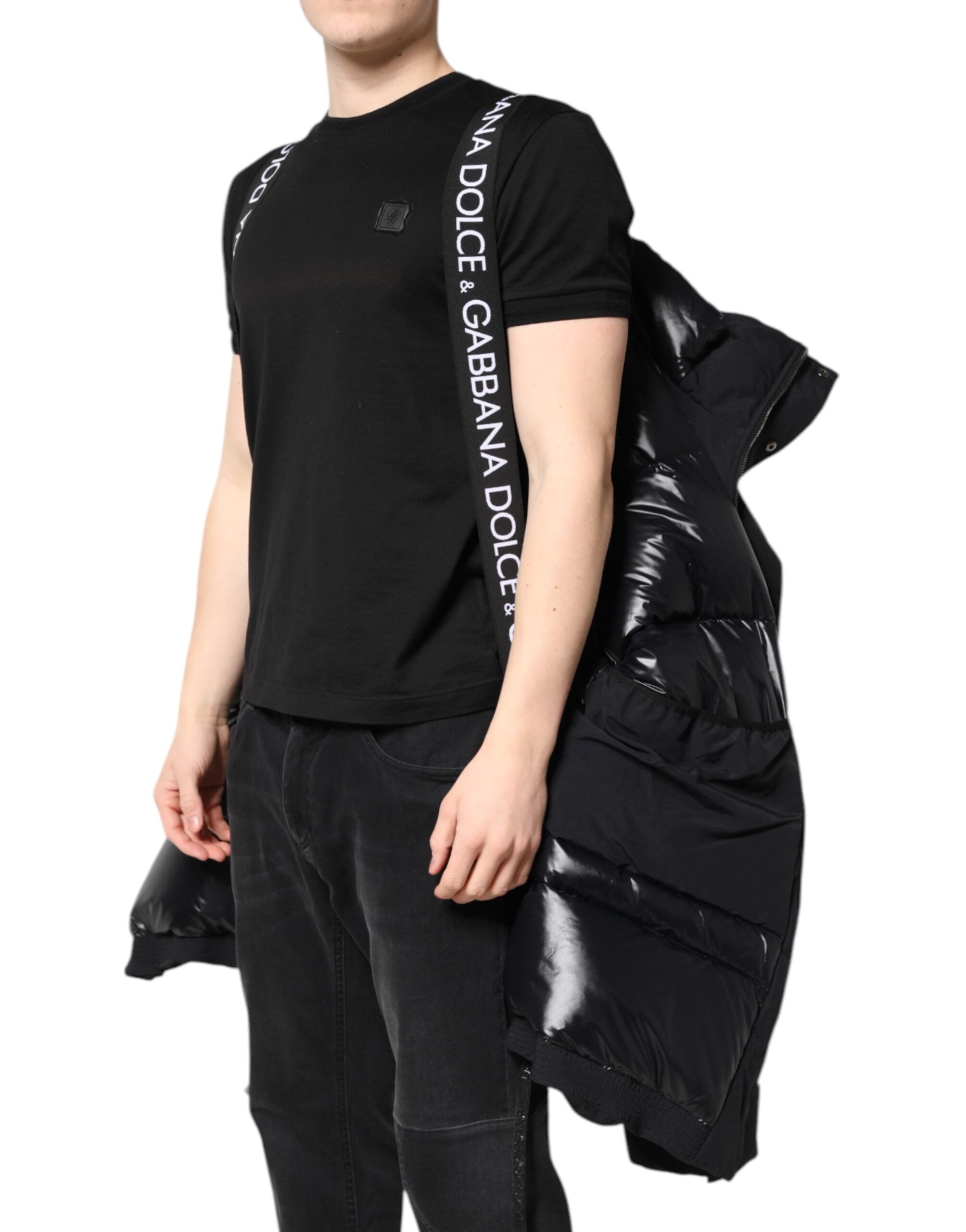 Black Nylon Full Zip Hooded Parka Jacket - ventzia