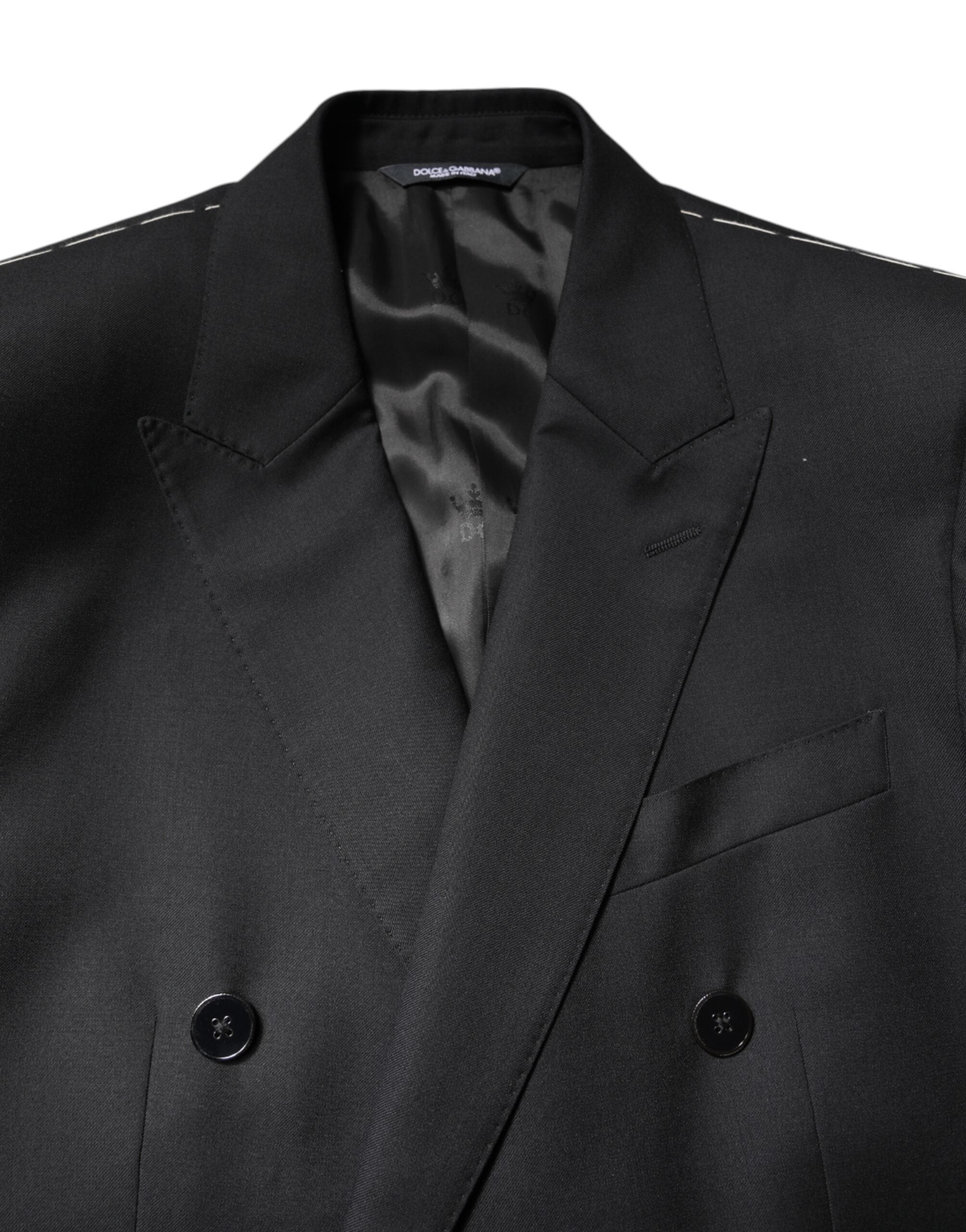 Black MARTINI Double Breasted Coat Blazer - ventzia