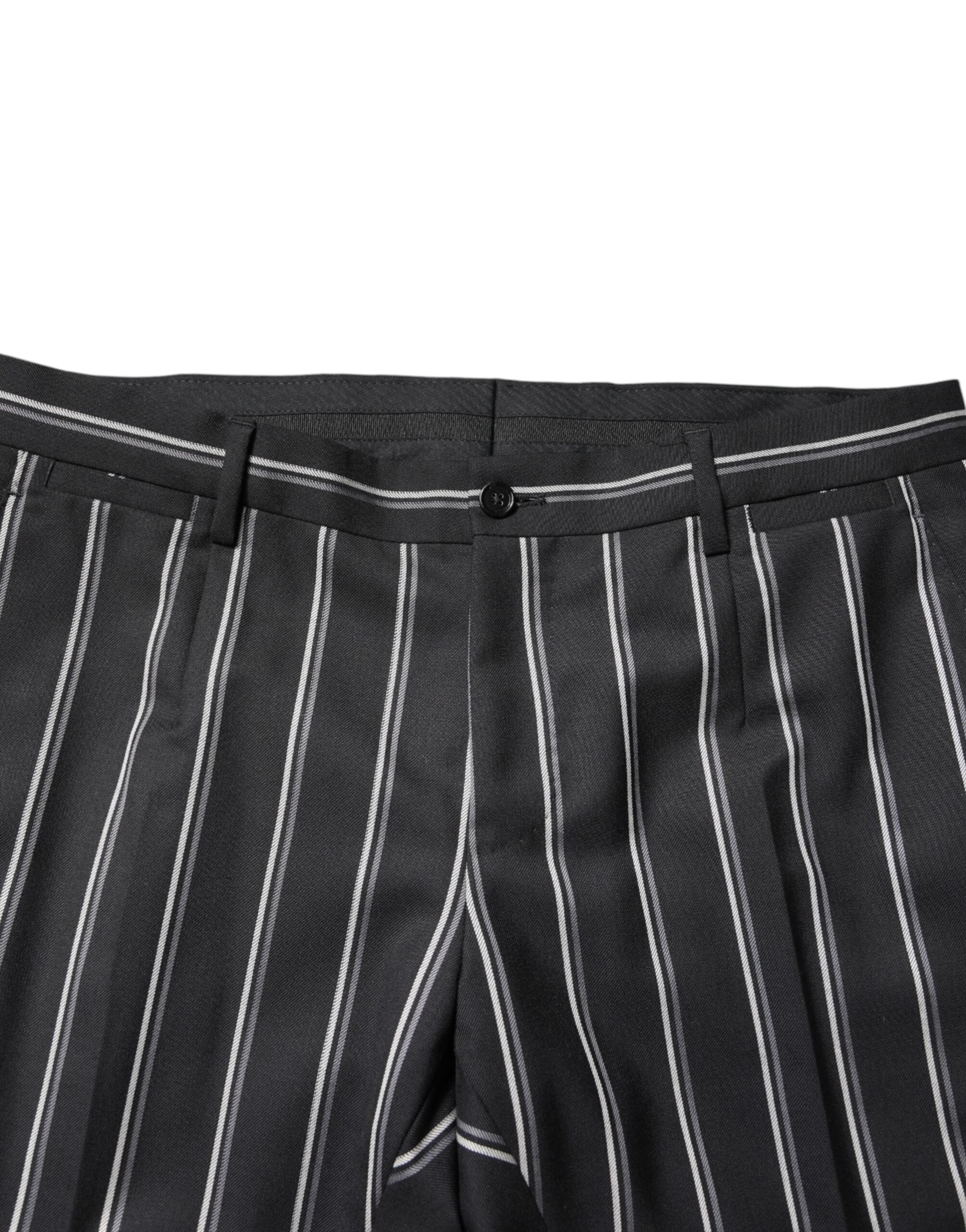 Black Striped SICILIA Formal 2 Piece Suit - ventzia
