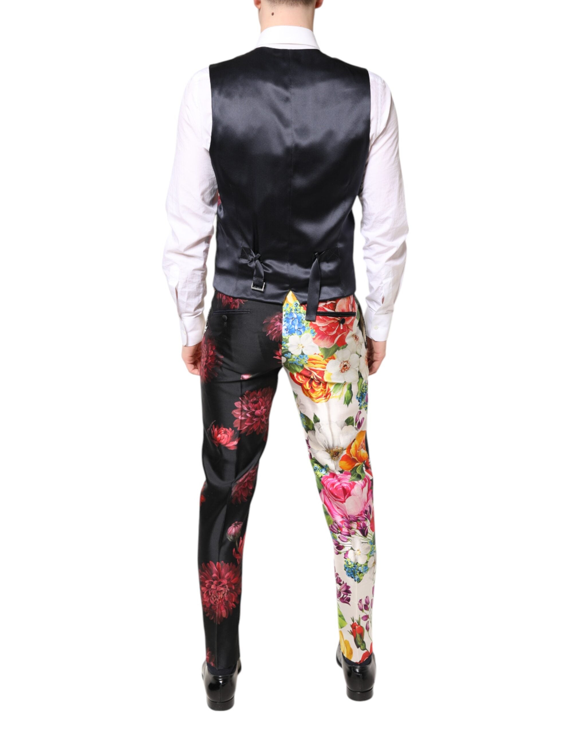 Multicolor Floral SICILIA Silk 3 Piece Suit - ventzia