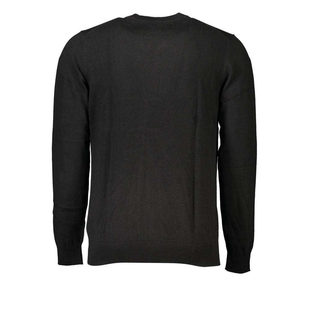 Sleek Long Sleeve Crew Neck Sweater with Logo - ventzia