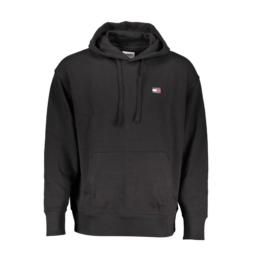 Black Cotton Men Sweater Hoodie - ventzia
