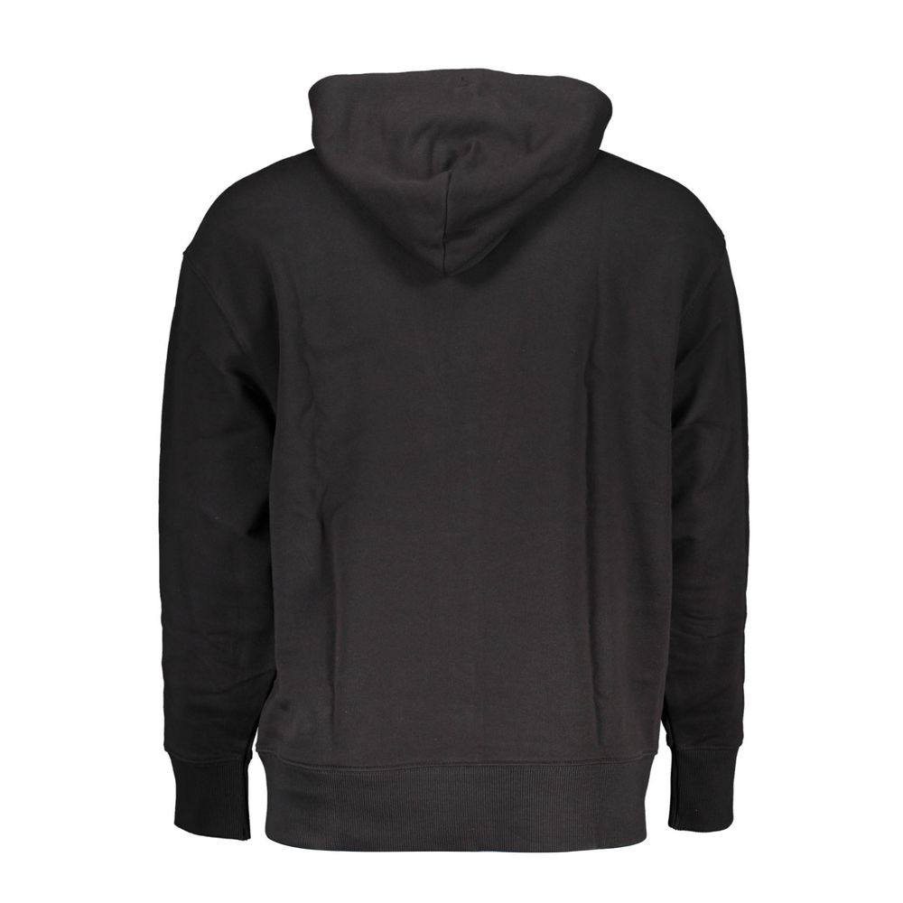 Black Cotton Men Sweater Hoodie - ventzia