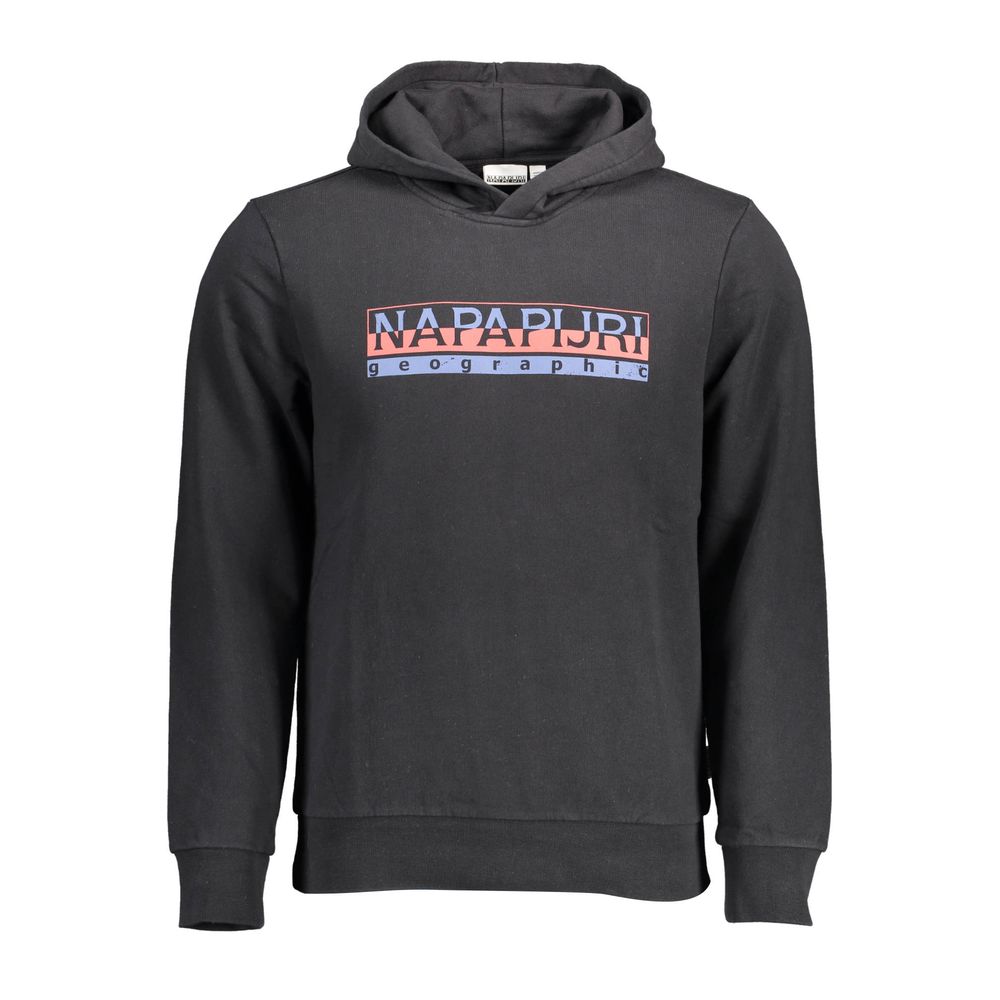 Black Cotton Men's Hoodie - ventzia