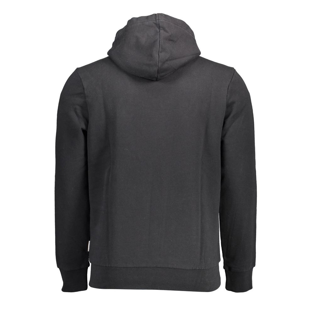 Black Cotton Men's Hoodie - ventzia