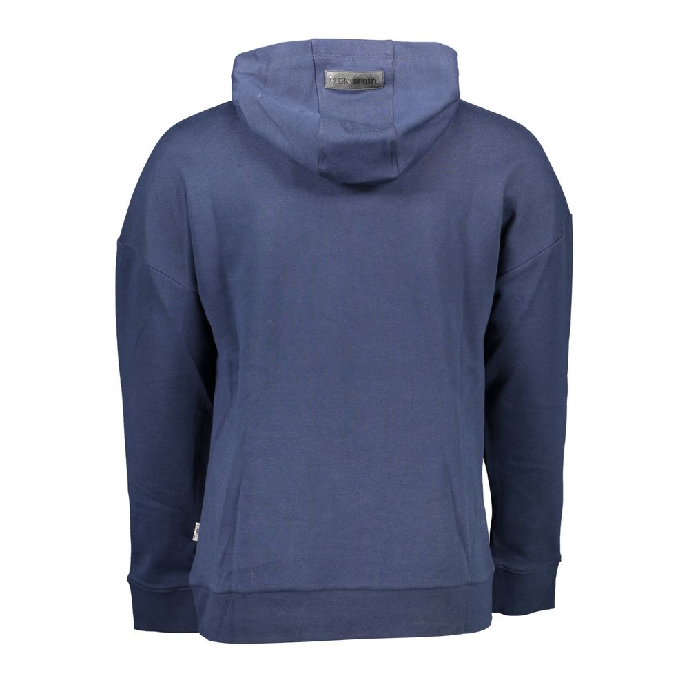 Blue Cotton Men's Hoodie - ventzia