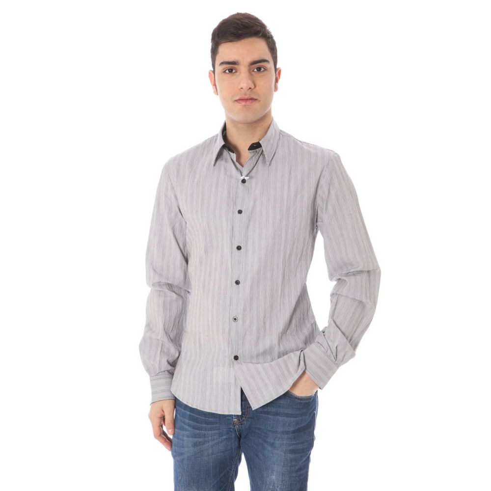 White Cotton Men's Shirt - ventzia