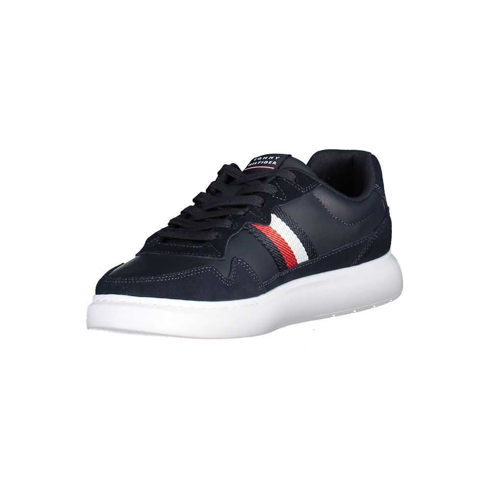 Blue Polyurethane Men Sneaker - ventzia