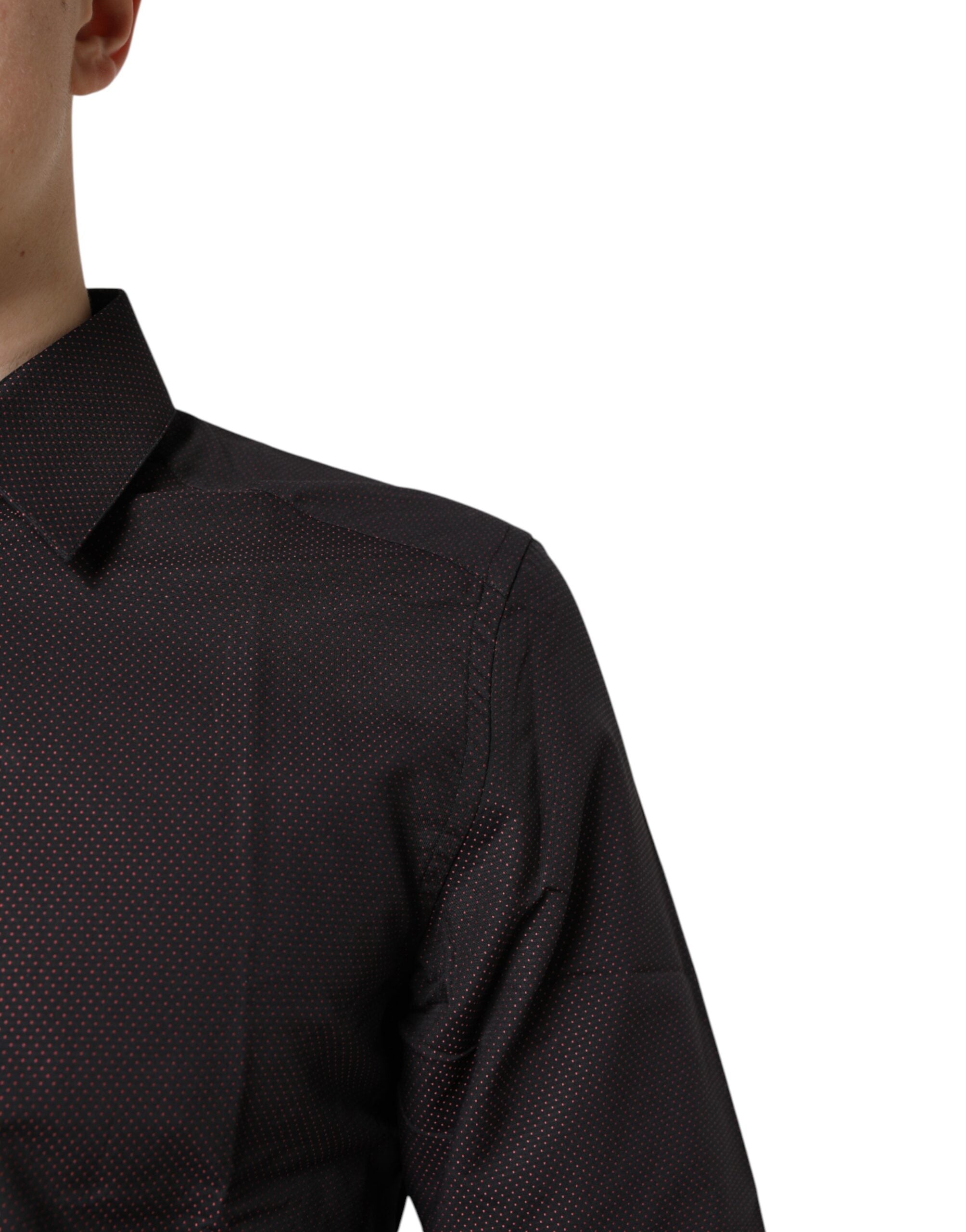 Maroon Jacquard Cotton GOLD Men Dress Shirt - ventzia