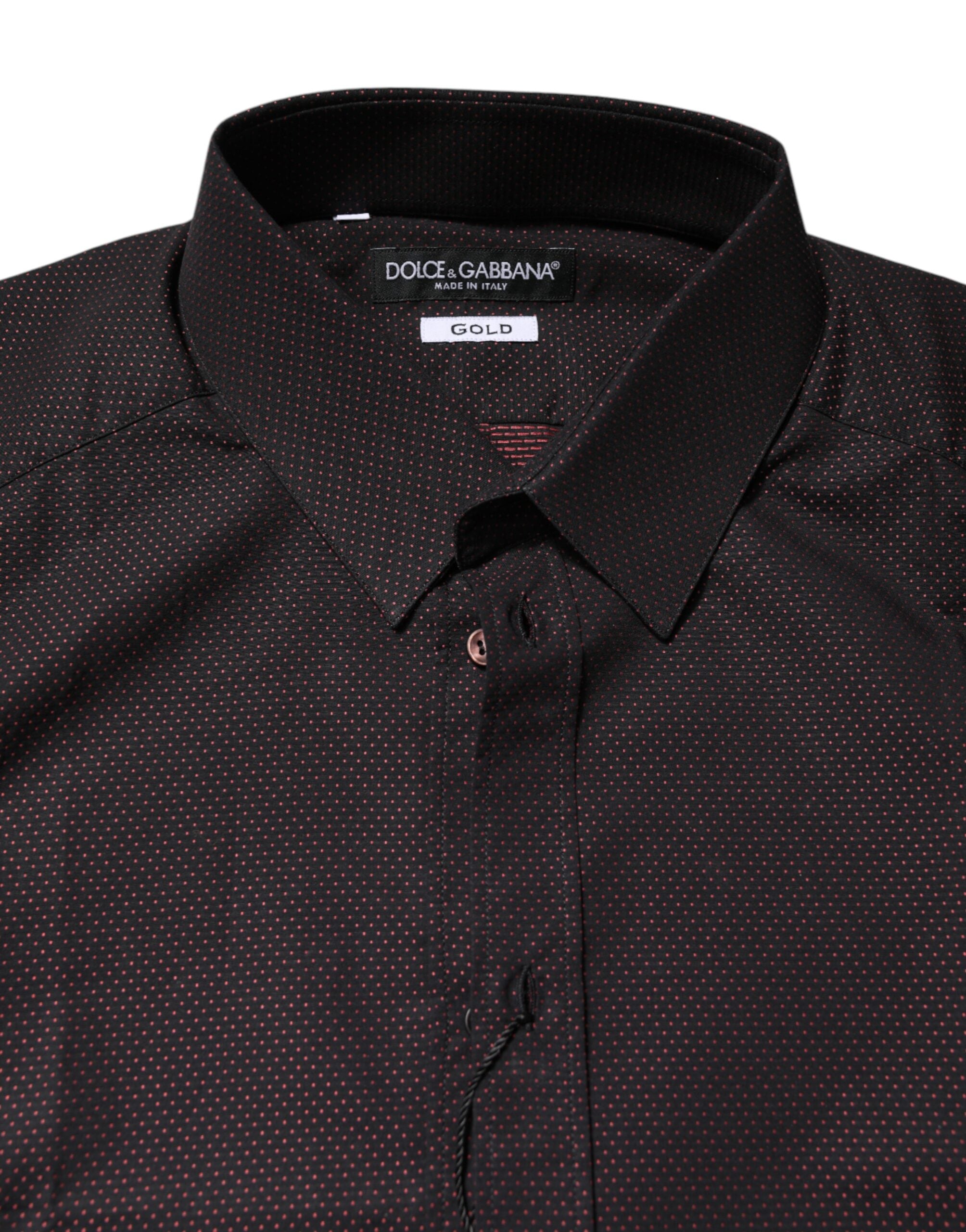 Maroon Jacquard Cotton GOLD Men Dress Shirt - ventzia