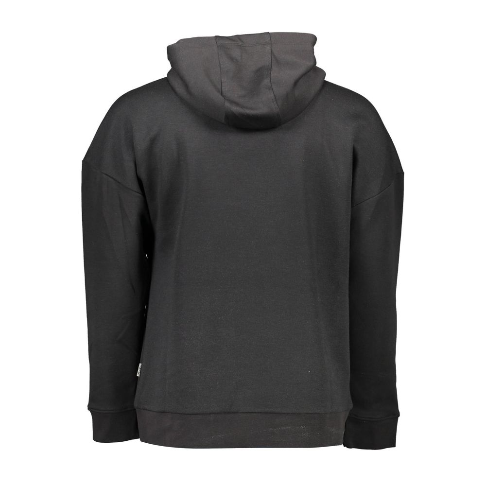 Black Cotton Men's Sweatshirt - ventzia