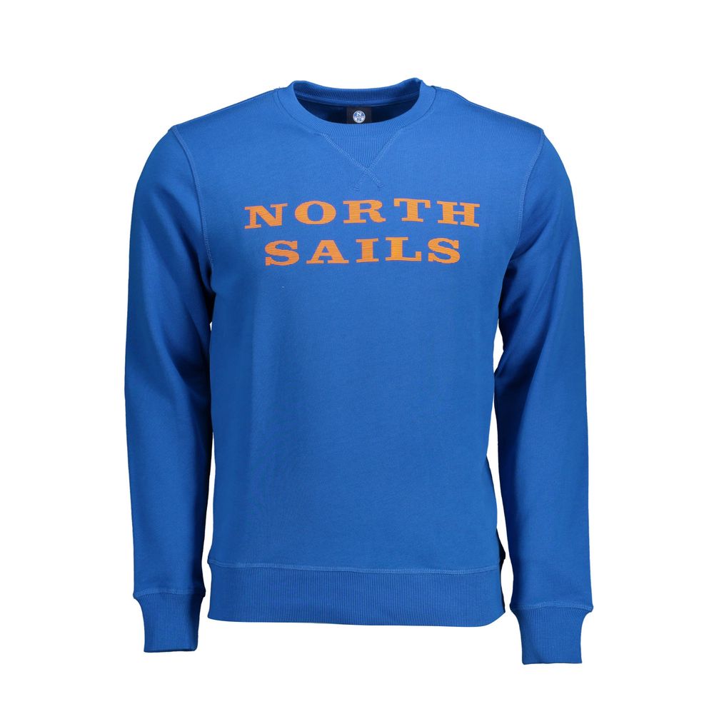 Blue Cotton Men's Sweatshirt - ventzia