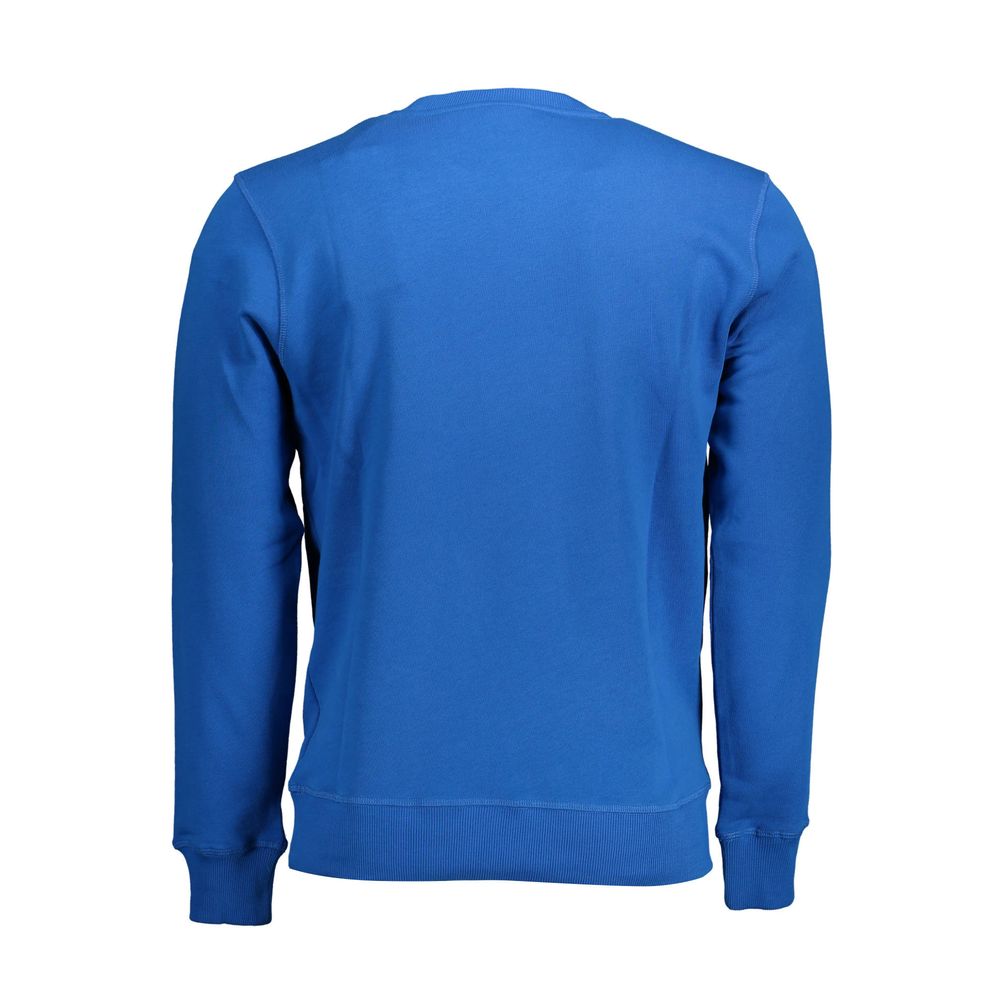 Blue Cotton Men's Sweatshirt - ventzia