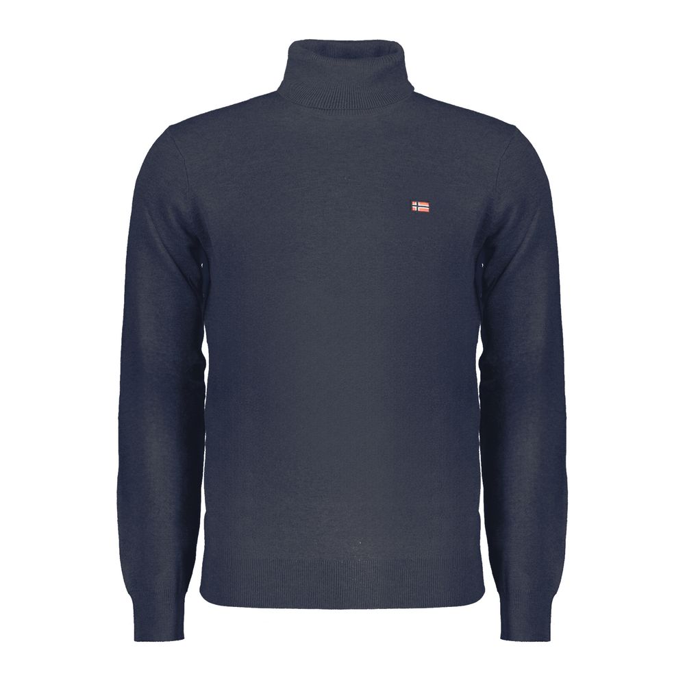 Blue Wool Men Sweater - ventzia