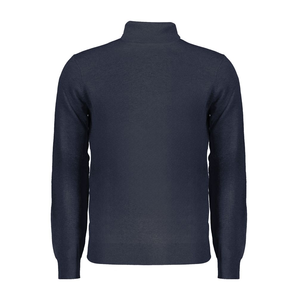 Blue Wool Men Sweater - ventzia
