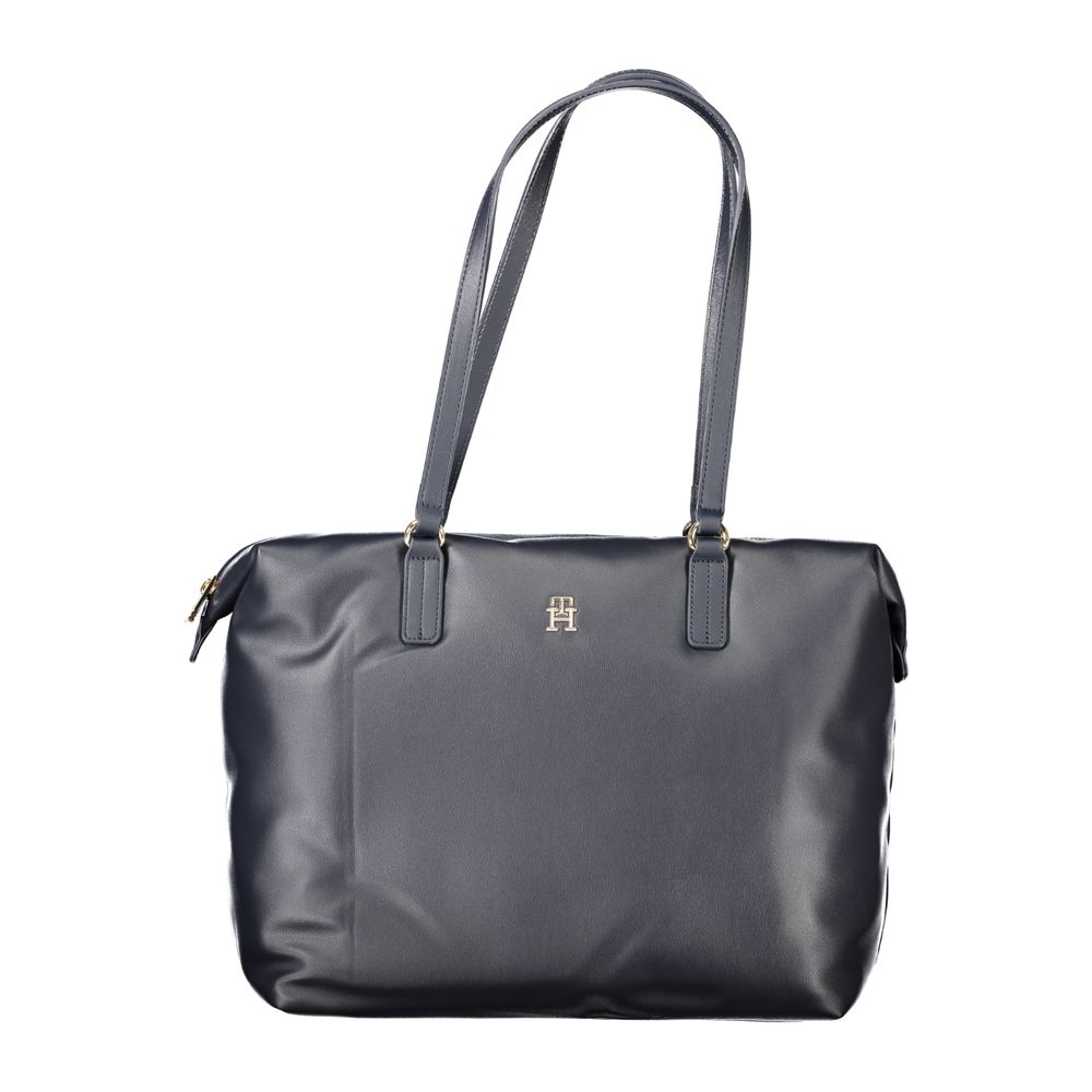 Blue Polyester Women Shoulder Bag - ventzia