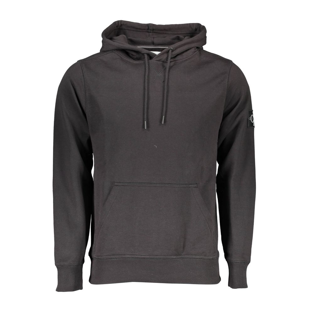 Black Cotton Men Sweatshirt - ventzia