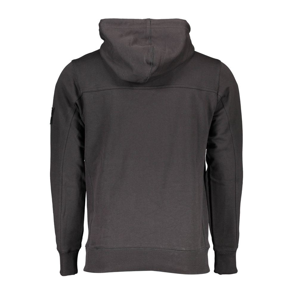 Black Cotton Men Sweatshirt - ventzia