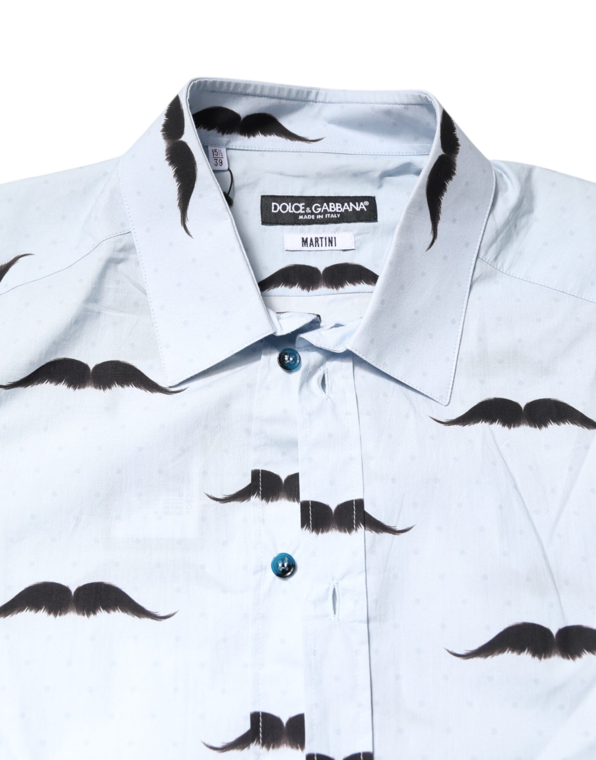 Light Blue Cotton MARTINI Formal Dress Shirt - ventzia