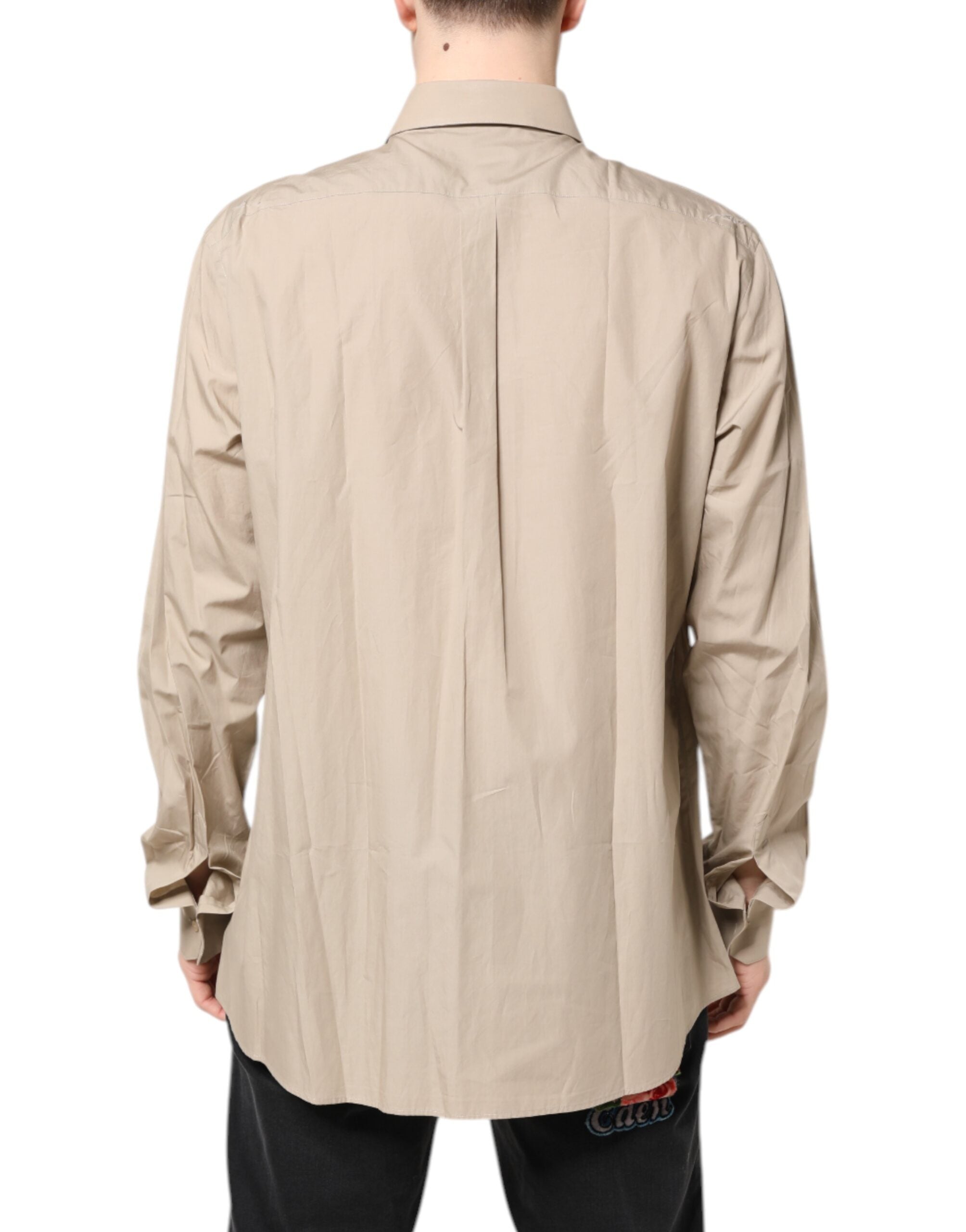 Beige Pin Up Print MARTINI Men Casual Shirt - ventzia
