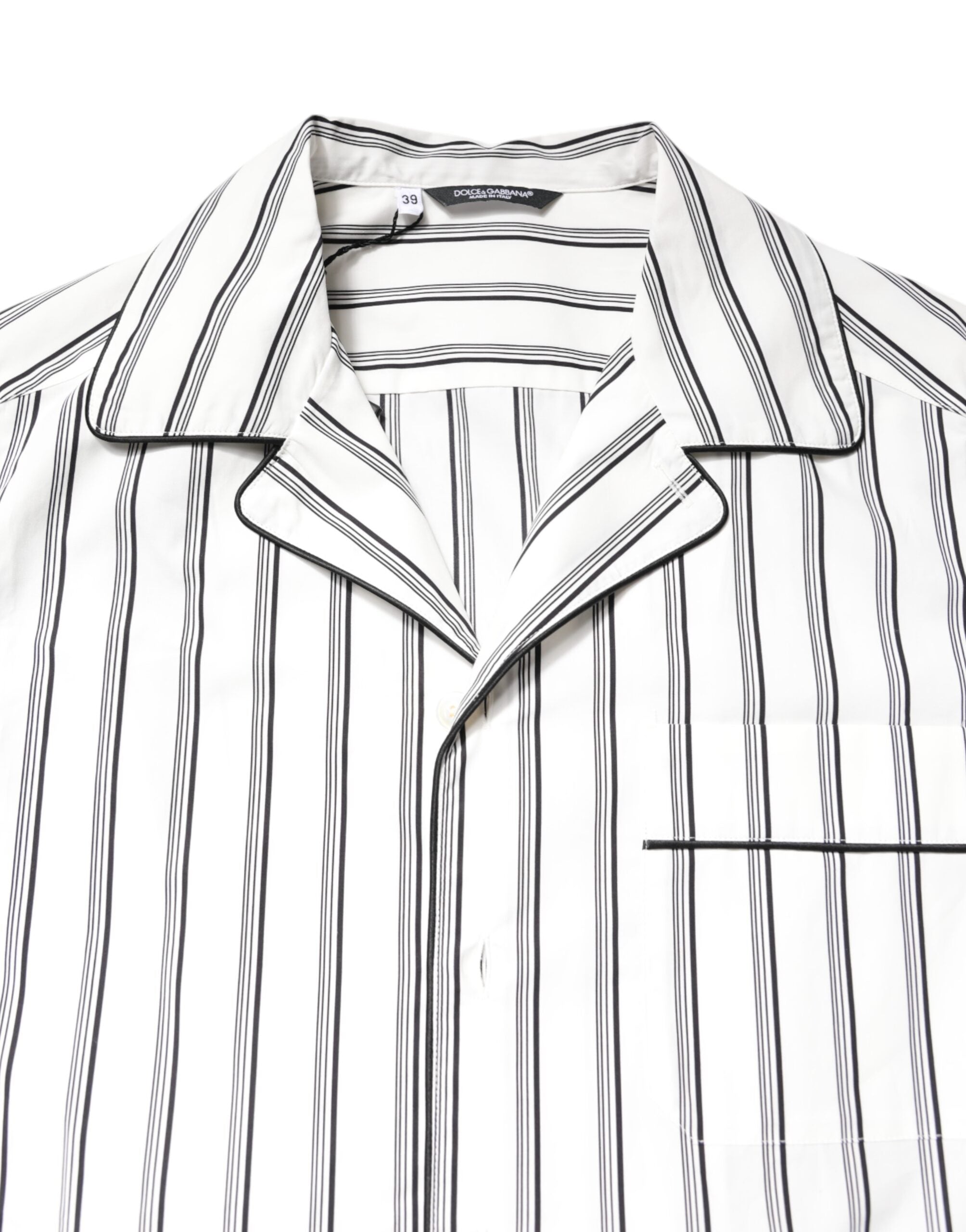 White Stripes Lounge Pajama Sleepwear Shirt - ventzia