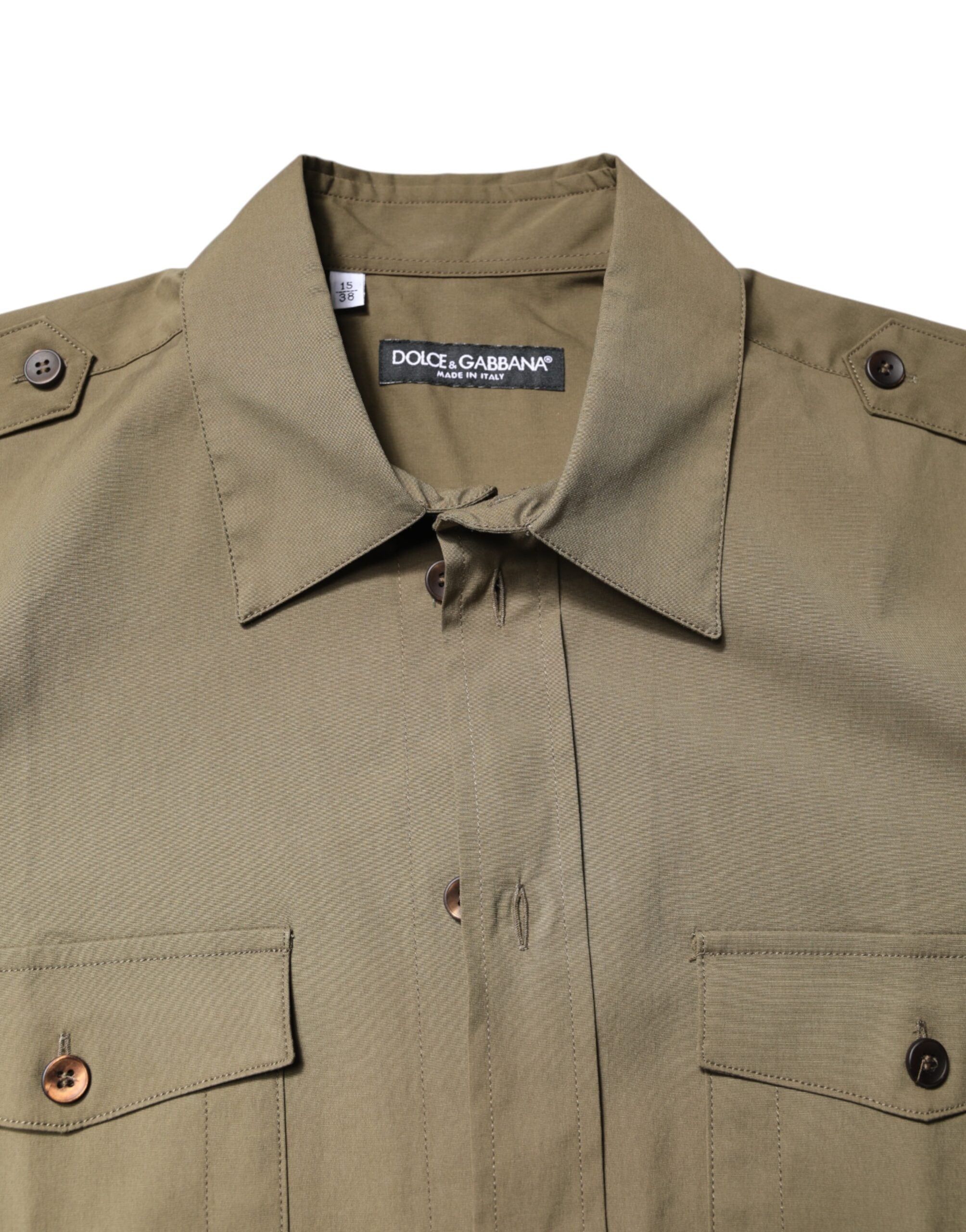 Brown Cotton Stretch Casual Long Sleeves Shirt - ventzia