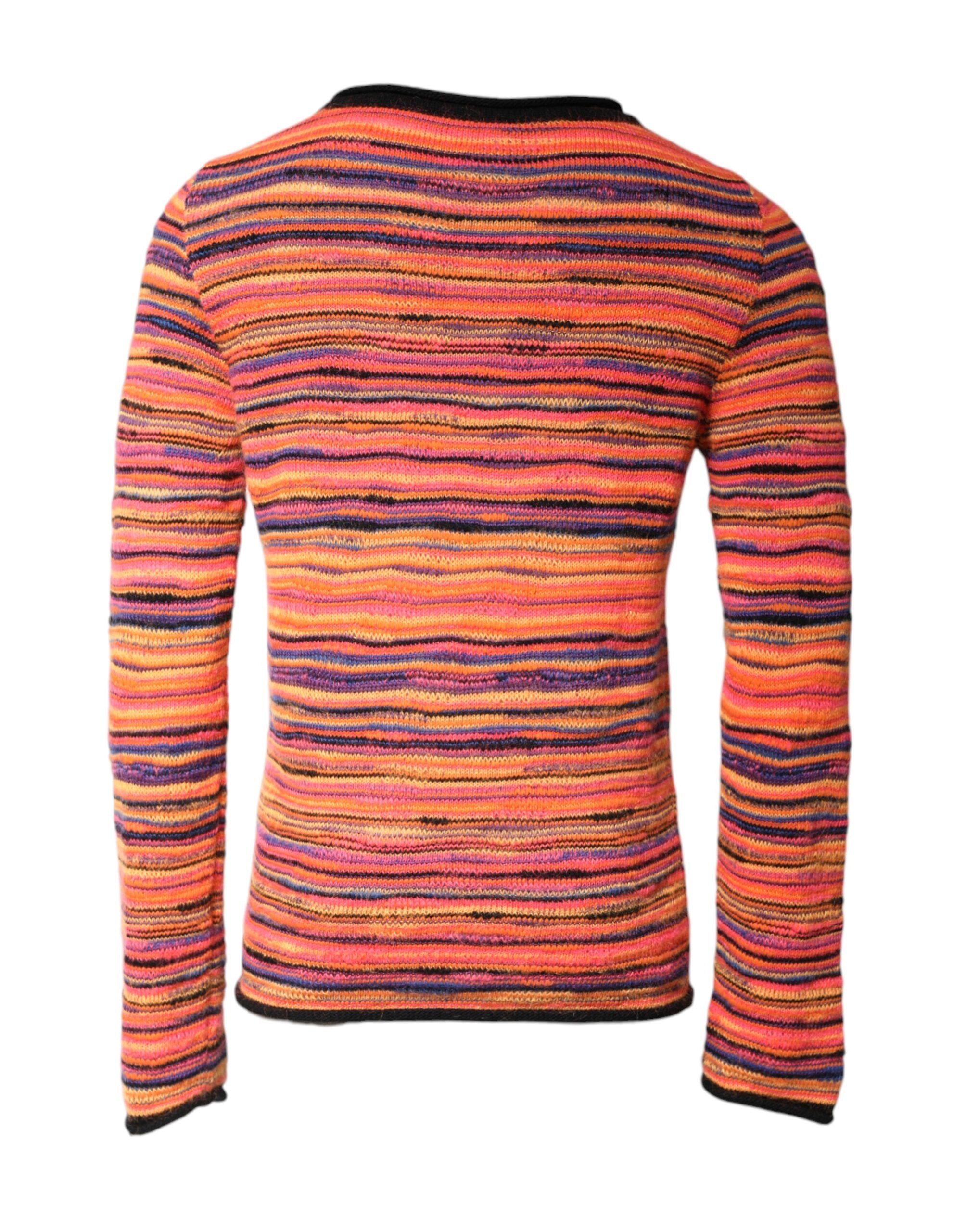 Multicolor Wool DGLogo Knit Pullover Sweater - ventzia