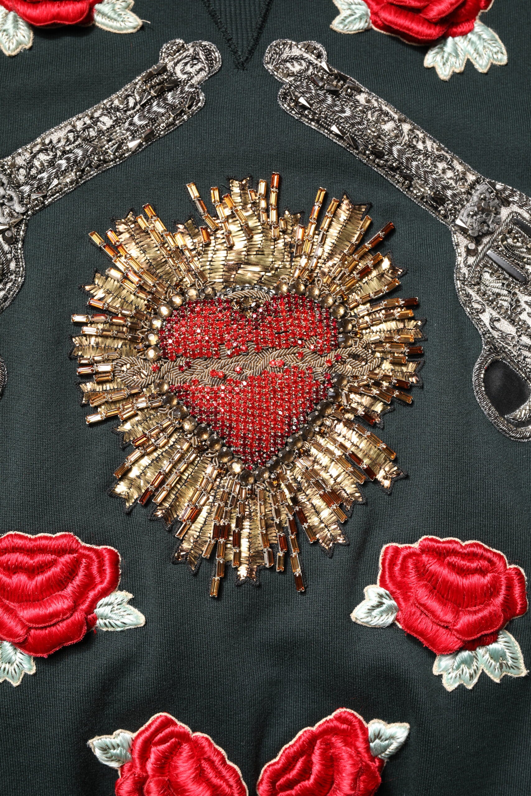 Black Sequined Embellished Pullover Sweater - ventzia