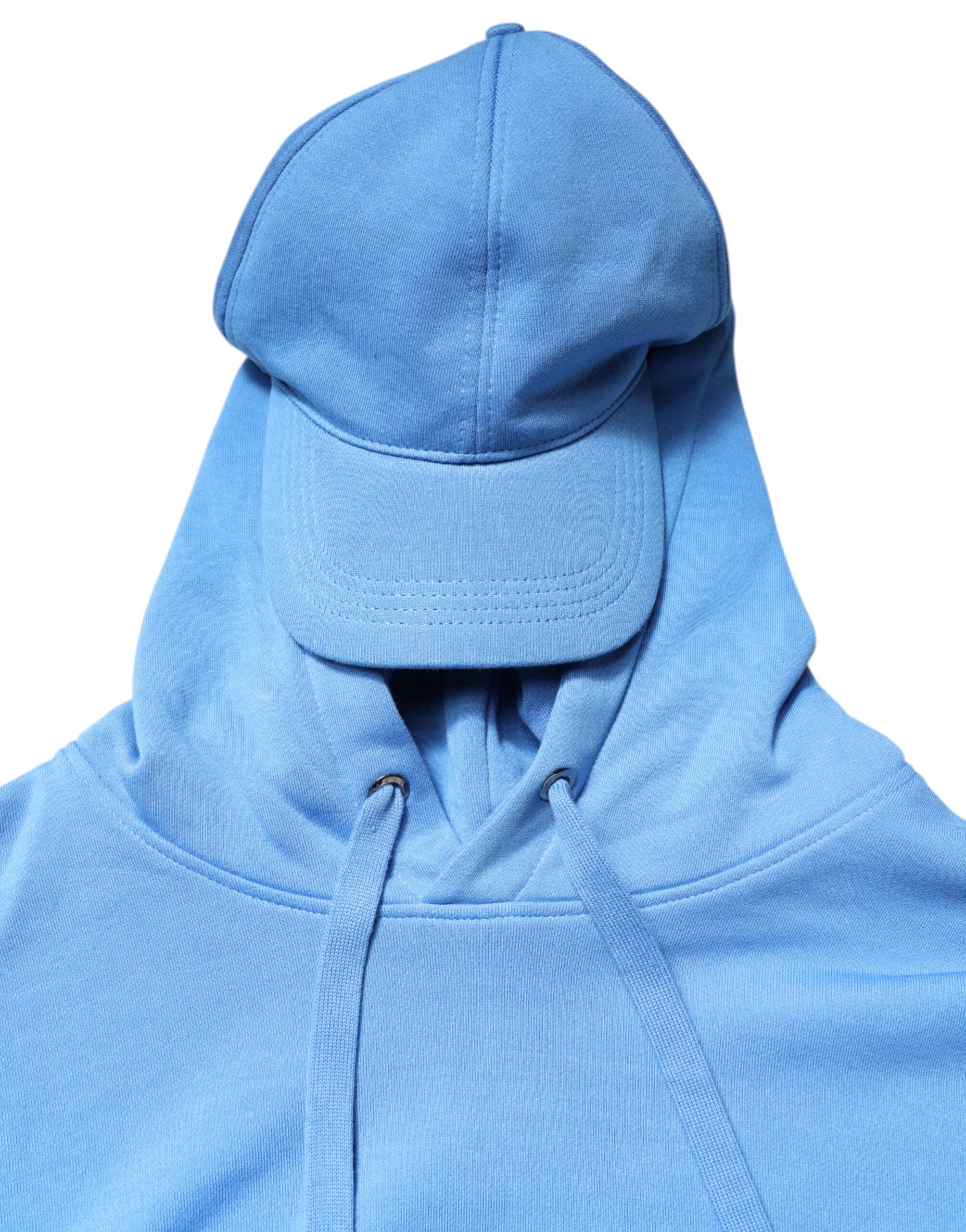 Blue Cotton Hooded Men Sportswear Vest Sweater - ventzia