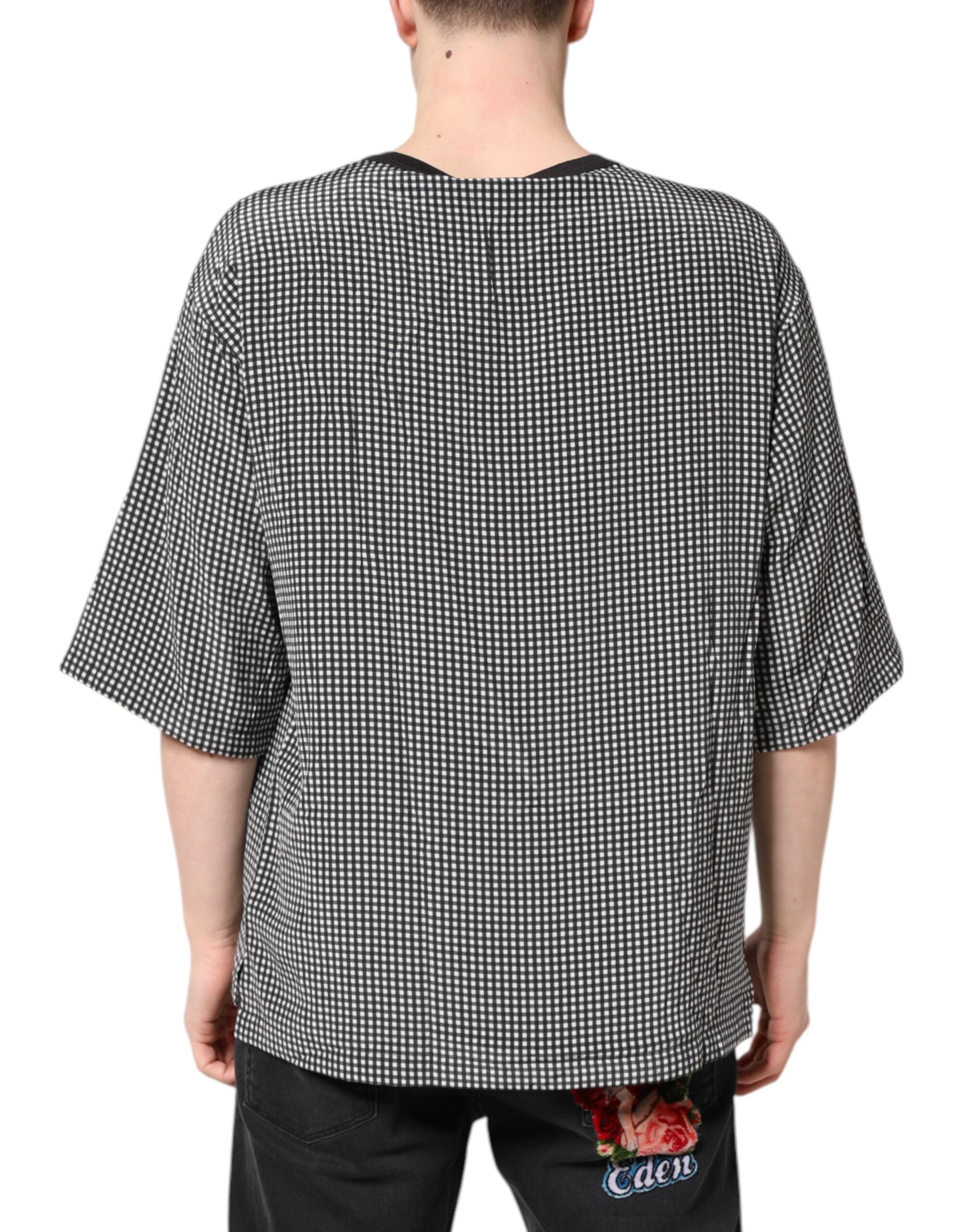 Black Graphic Print Short Sleeve T-shirt - ventzia