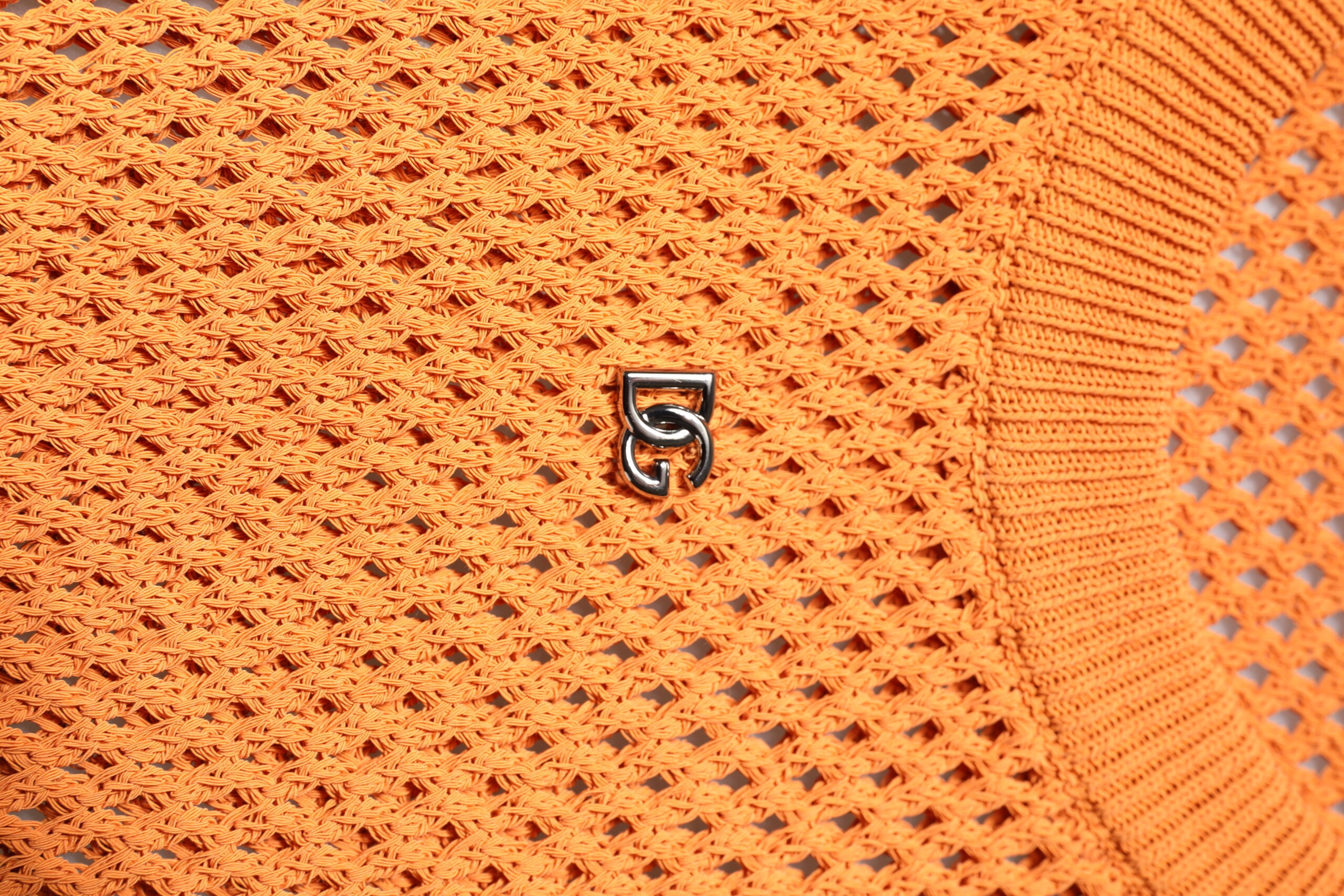 Orange Cashmere Round Neck Sleeveless T-shirt - ventzia