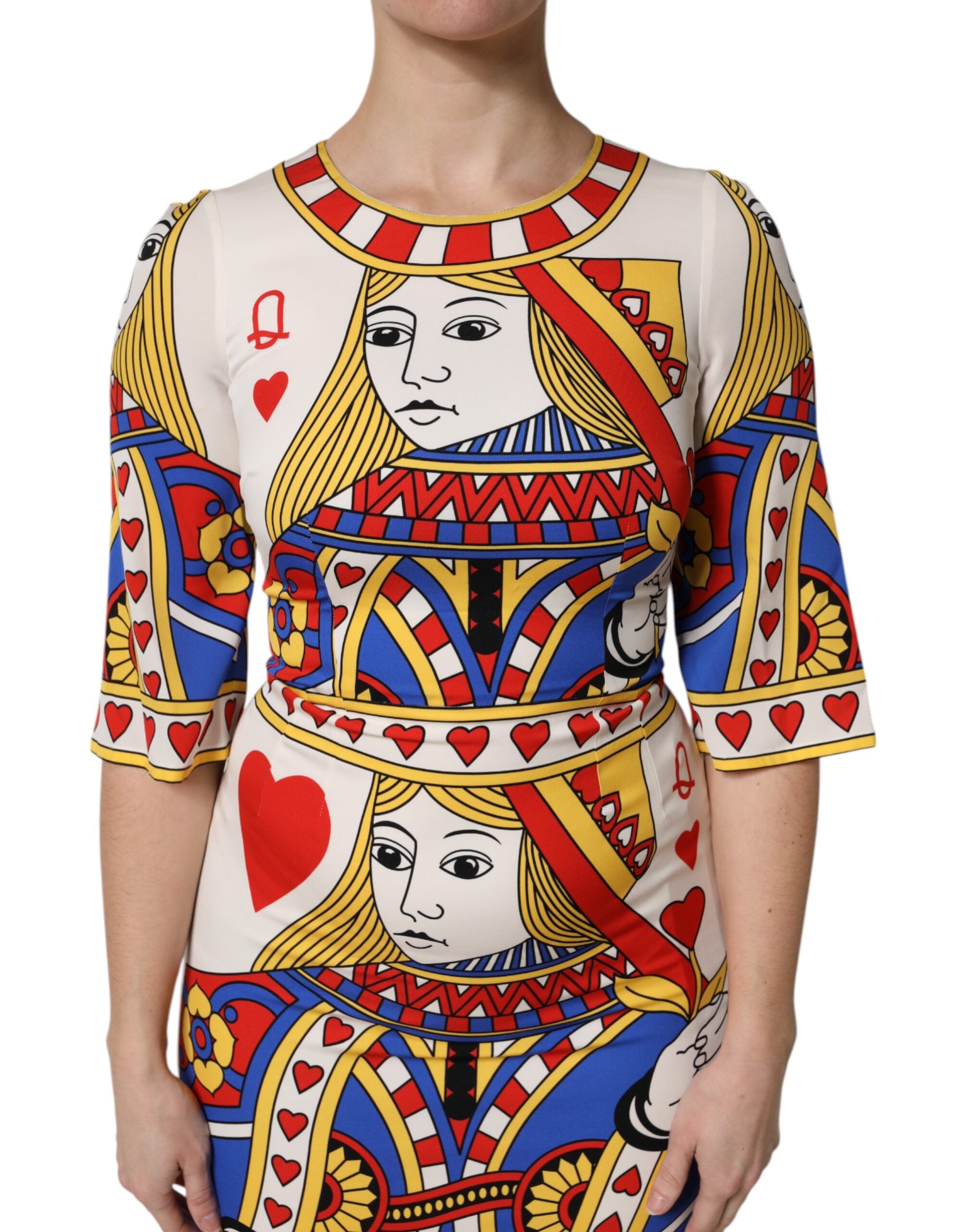 White Queen Of Heart Short Sleeve Midi Dress - ventzia