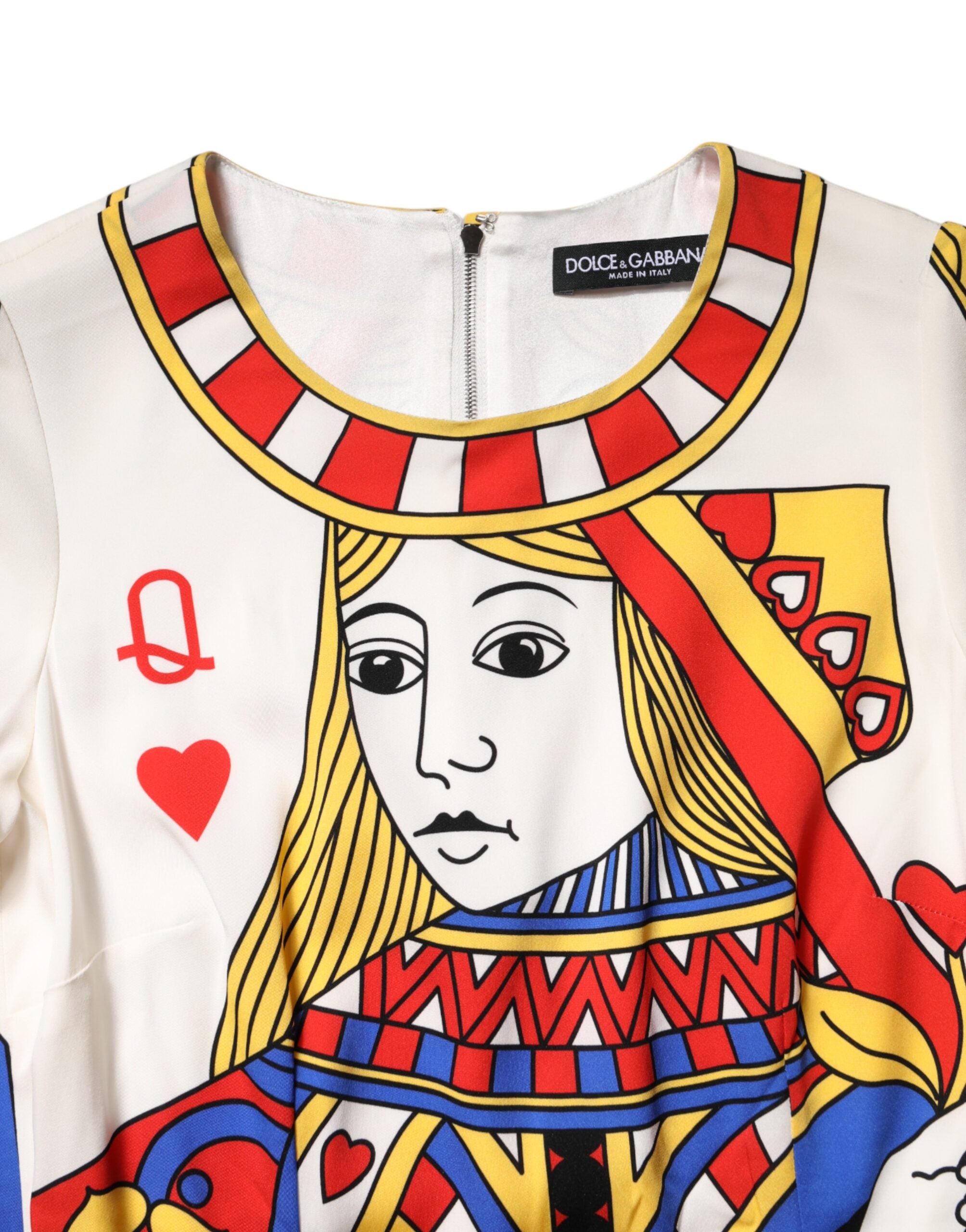 White Queen Of Heart Short Sleeve Midi Dress - ventzia