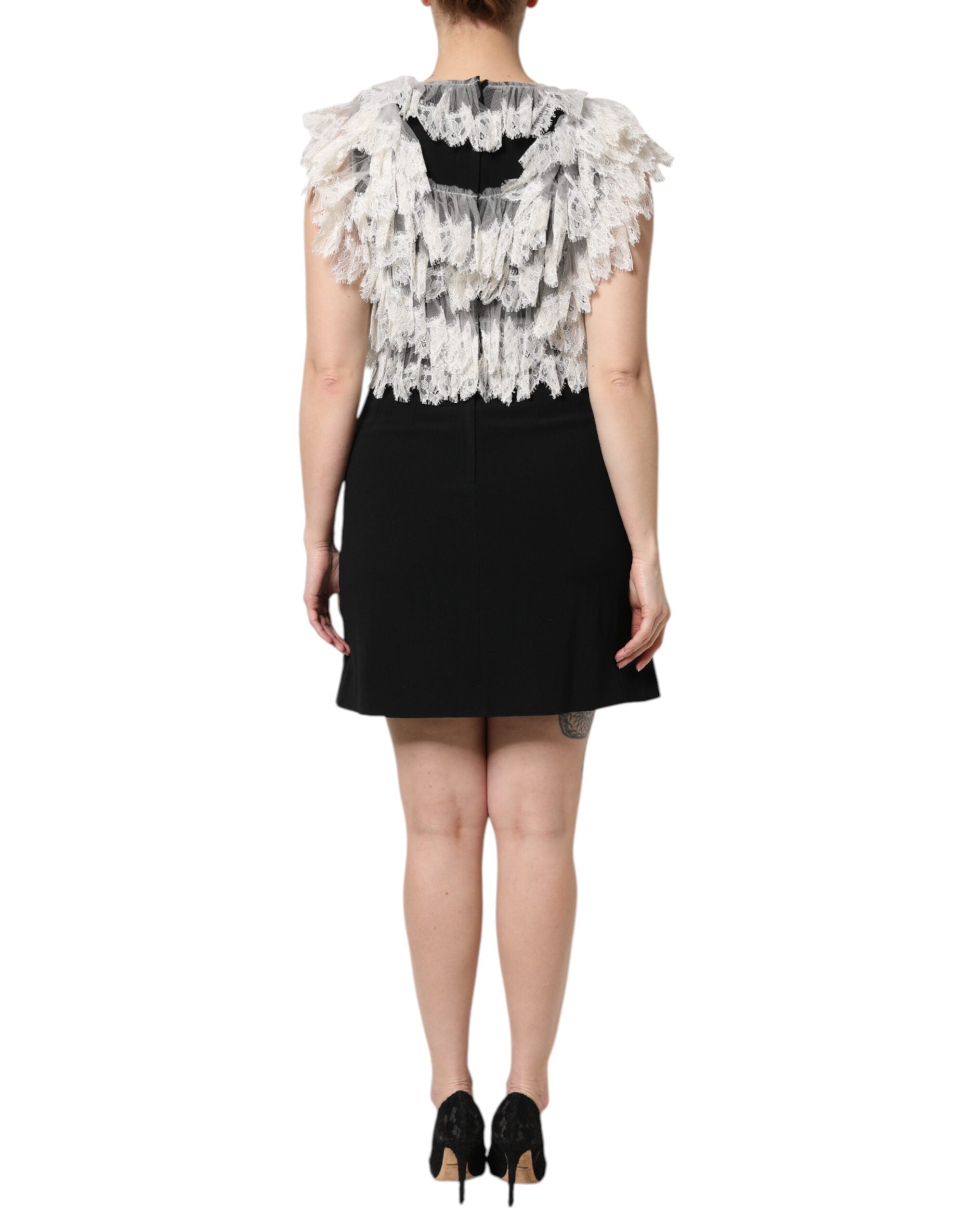 Black Fashion Devotion Embellish Mini Dress - ventzia