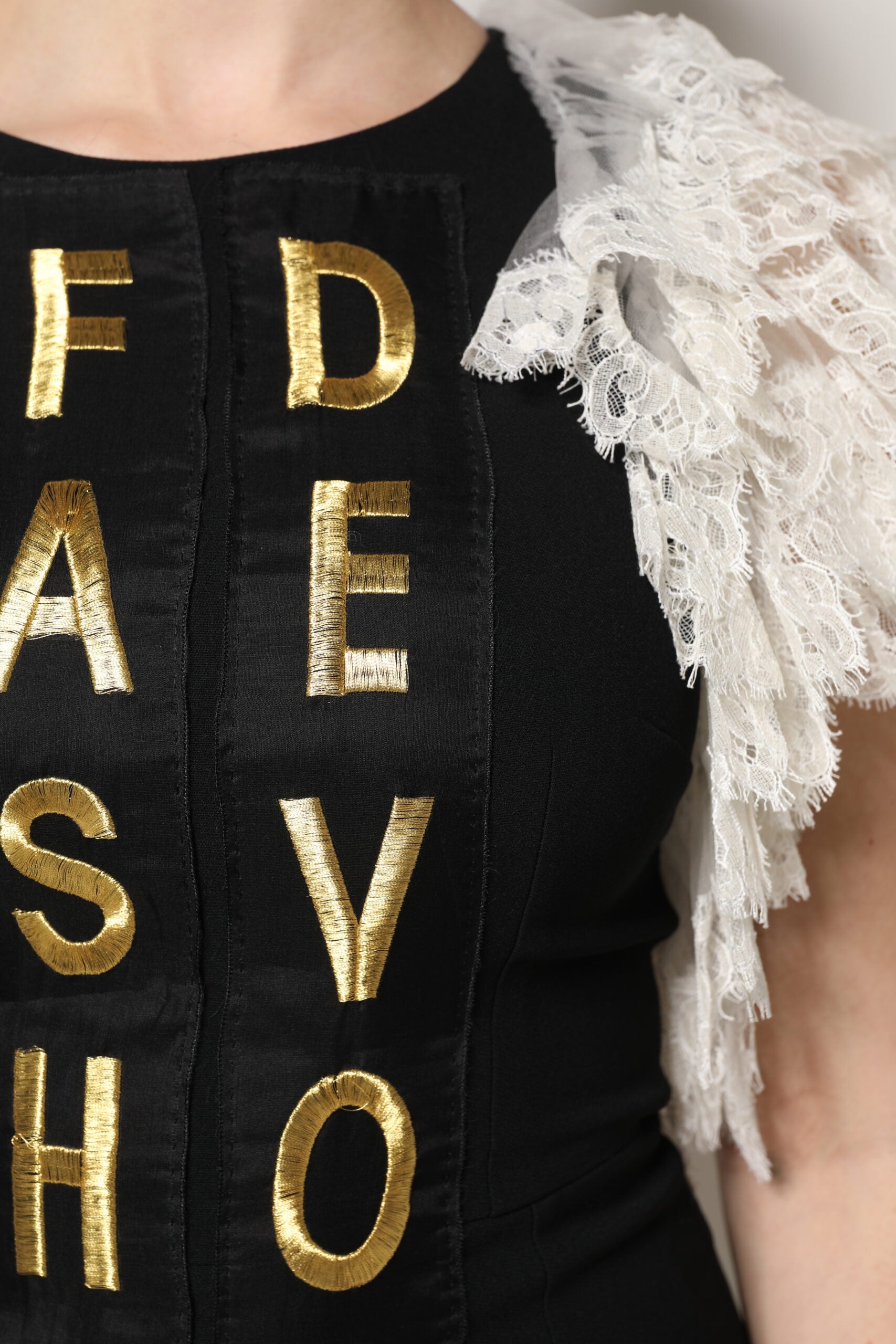 Black Fashion Devotion Embellish Mini Dress - ventzia