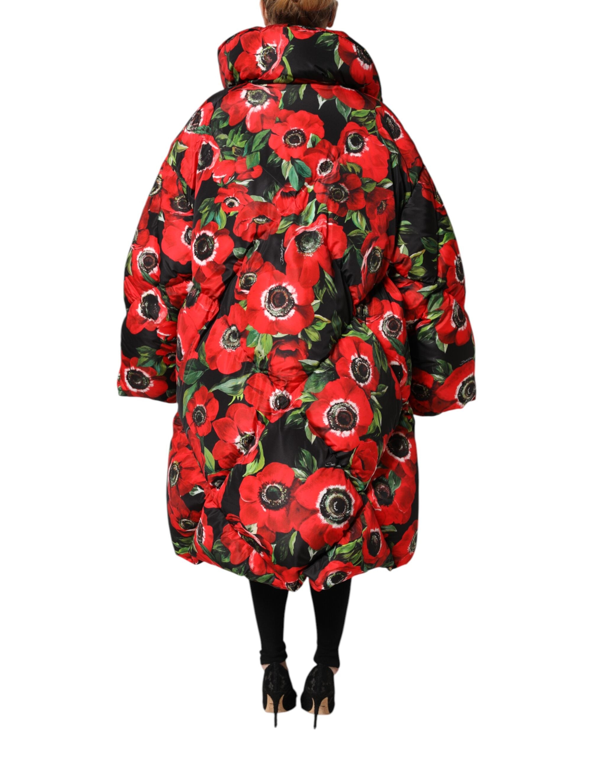 Multicolor Floral Full Zip Padded Jacket - ventzia