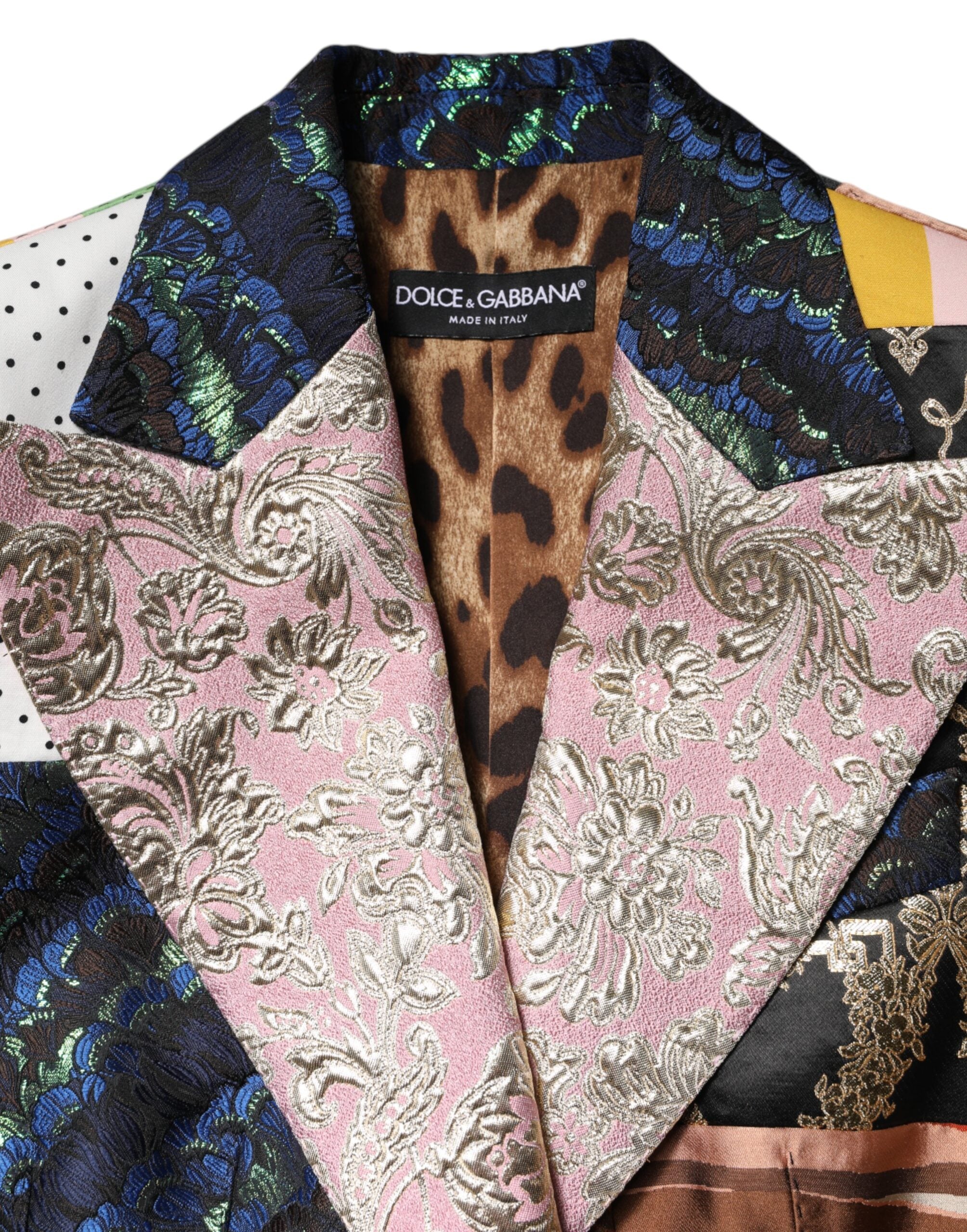 Multicolor Floral Patchwork Jacquard Jacket - ventzia