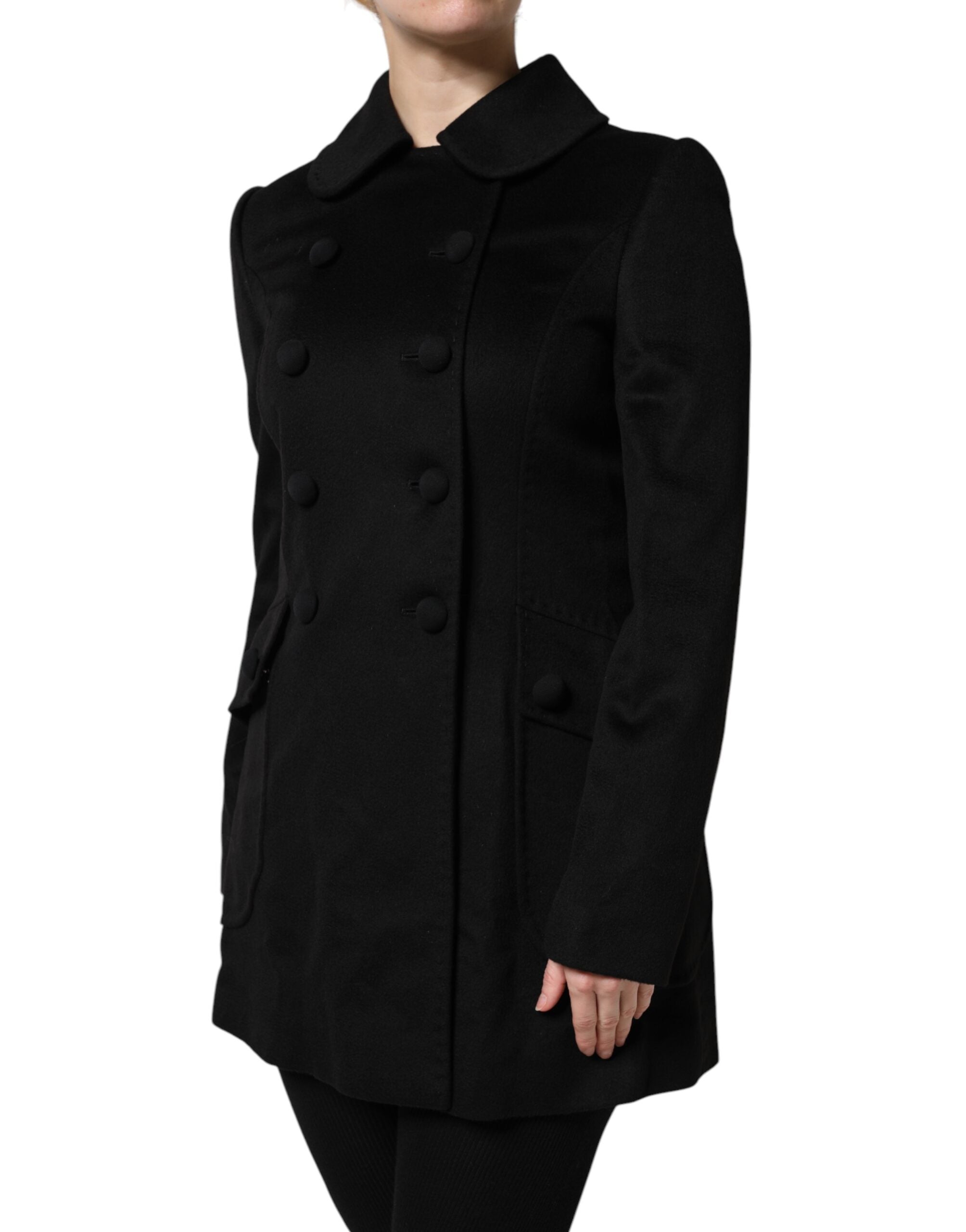 Black Wool Sartoria Italiano Blazer Jacket - ventzia