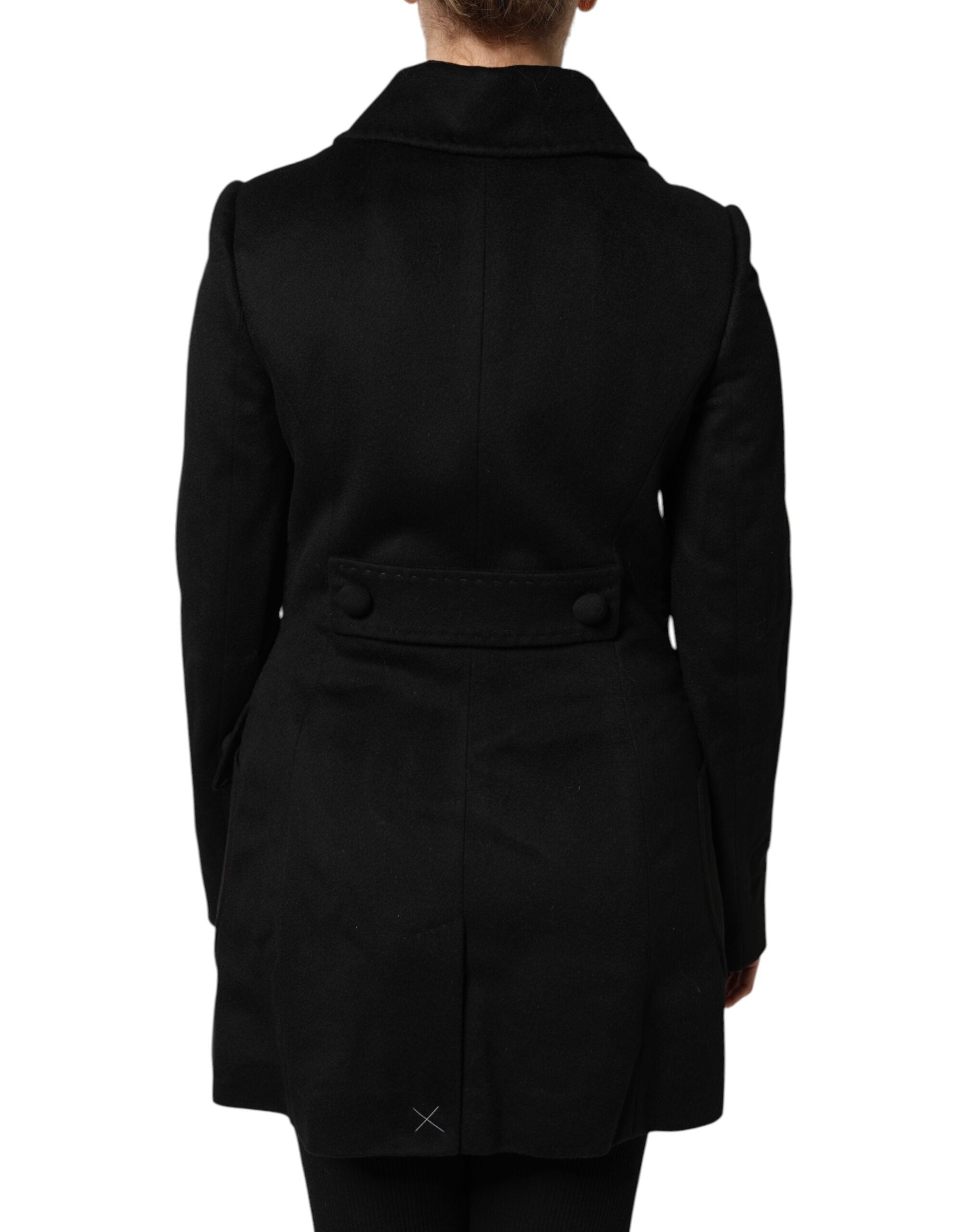 Black Wool Sartoria Italiano Blazer Jacket - ventzia