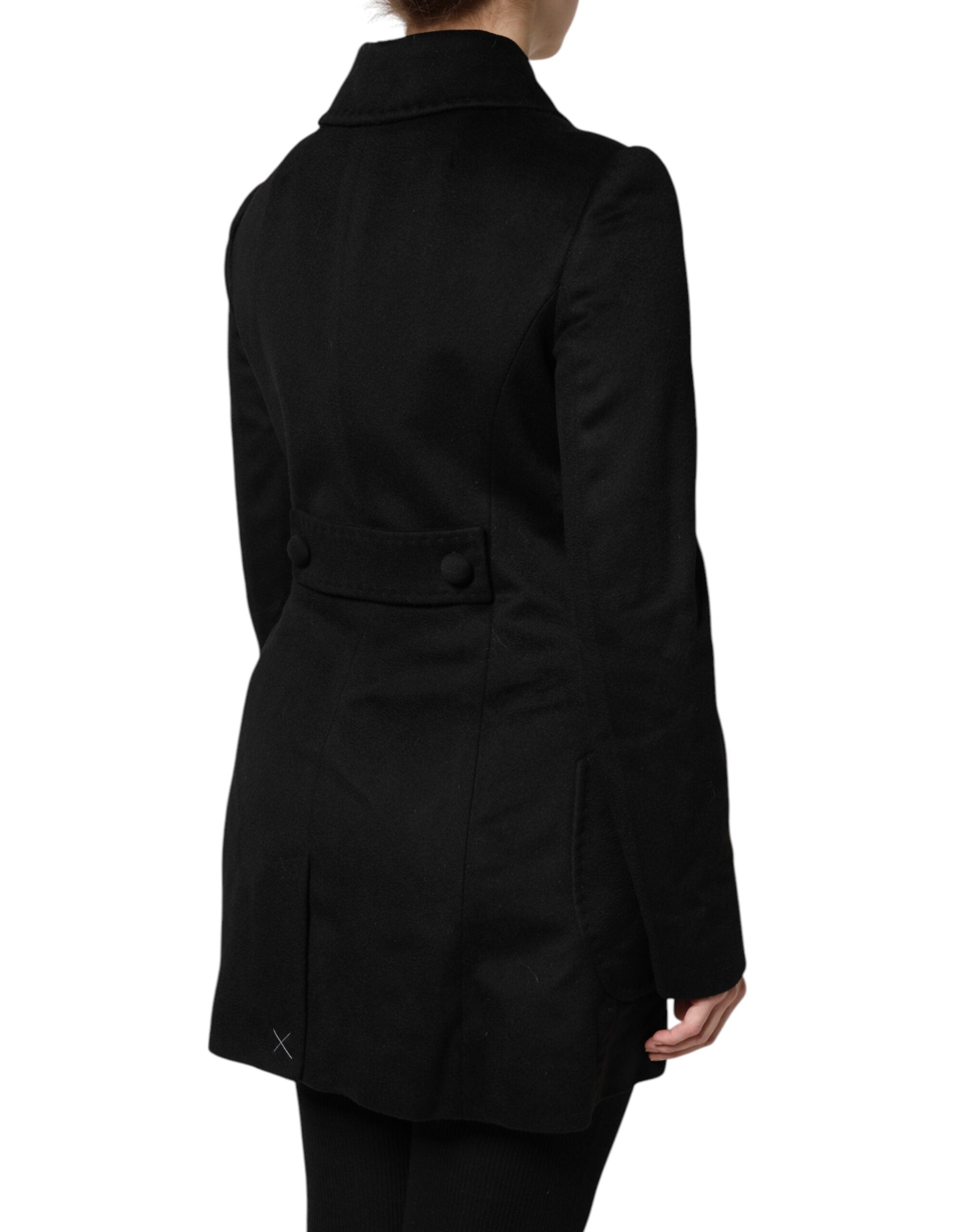 Black Wool Sartoria Italiano Blazer Jacket - ventzia