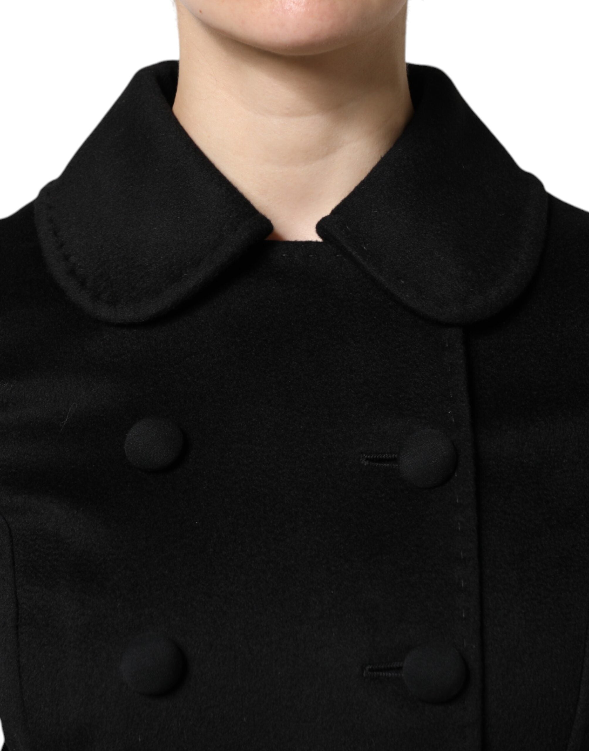 Black Wool Sartoria Italiano Blazer Jacket - ventzia