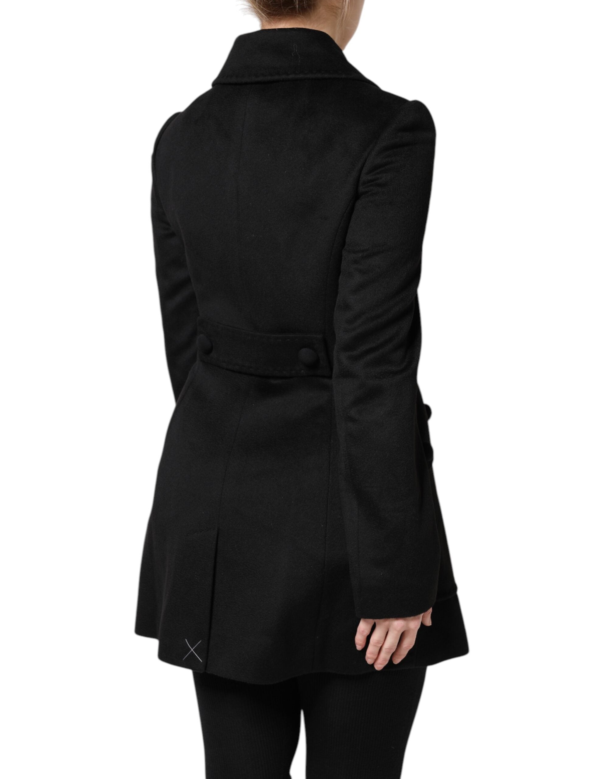 Black Wool Sartoria Italiano Blazer Jacket - ventzia