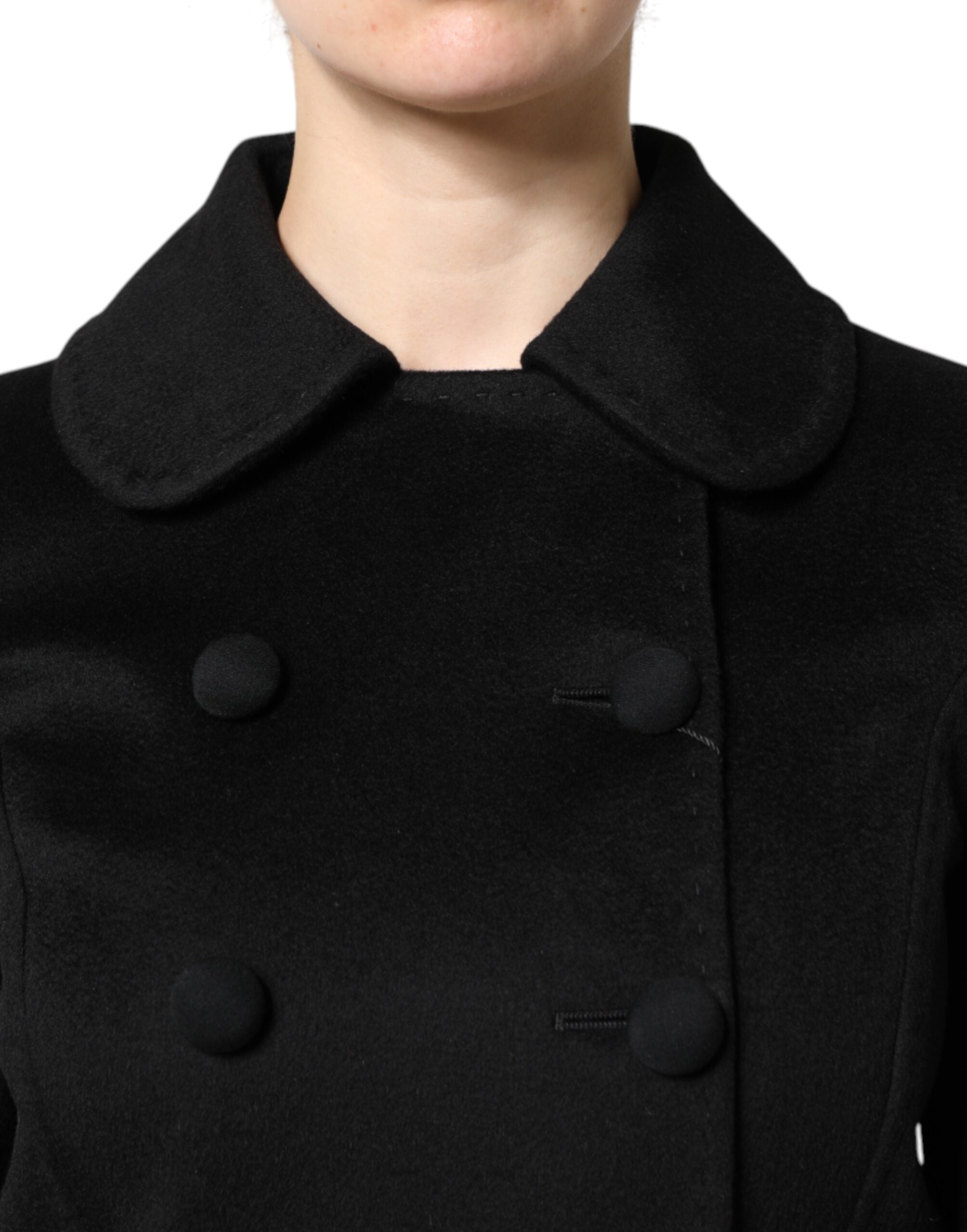 Black Wool Sartoria Italiano Blazer Jacket - ventzia