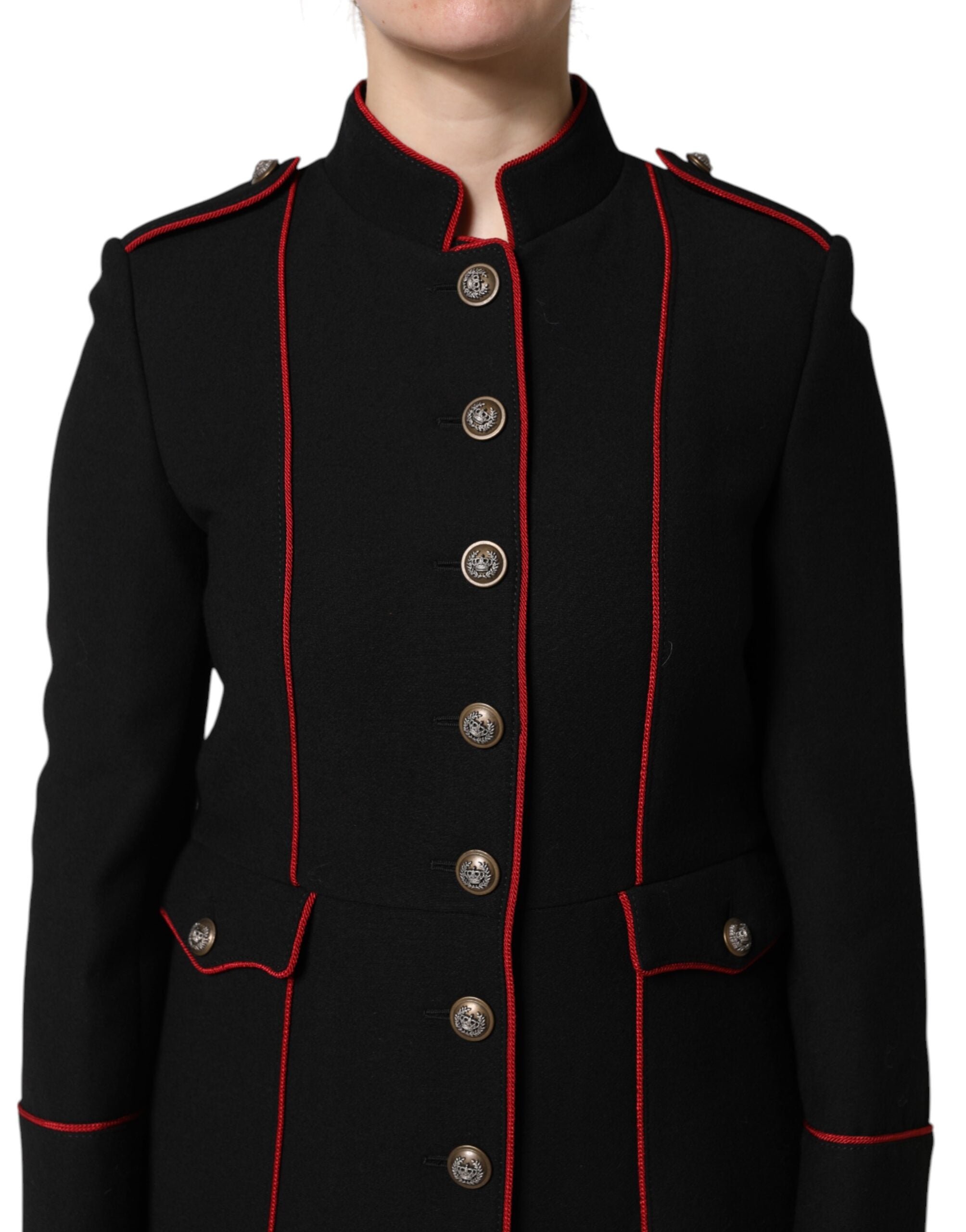 Black Wool Single Breasted Trench Coat Jacket - ventzia