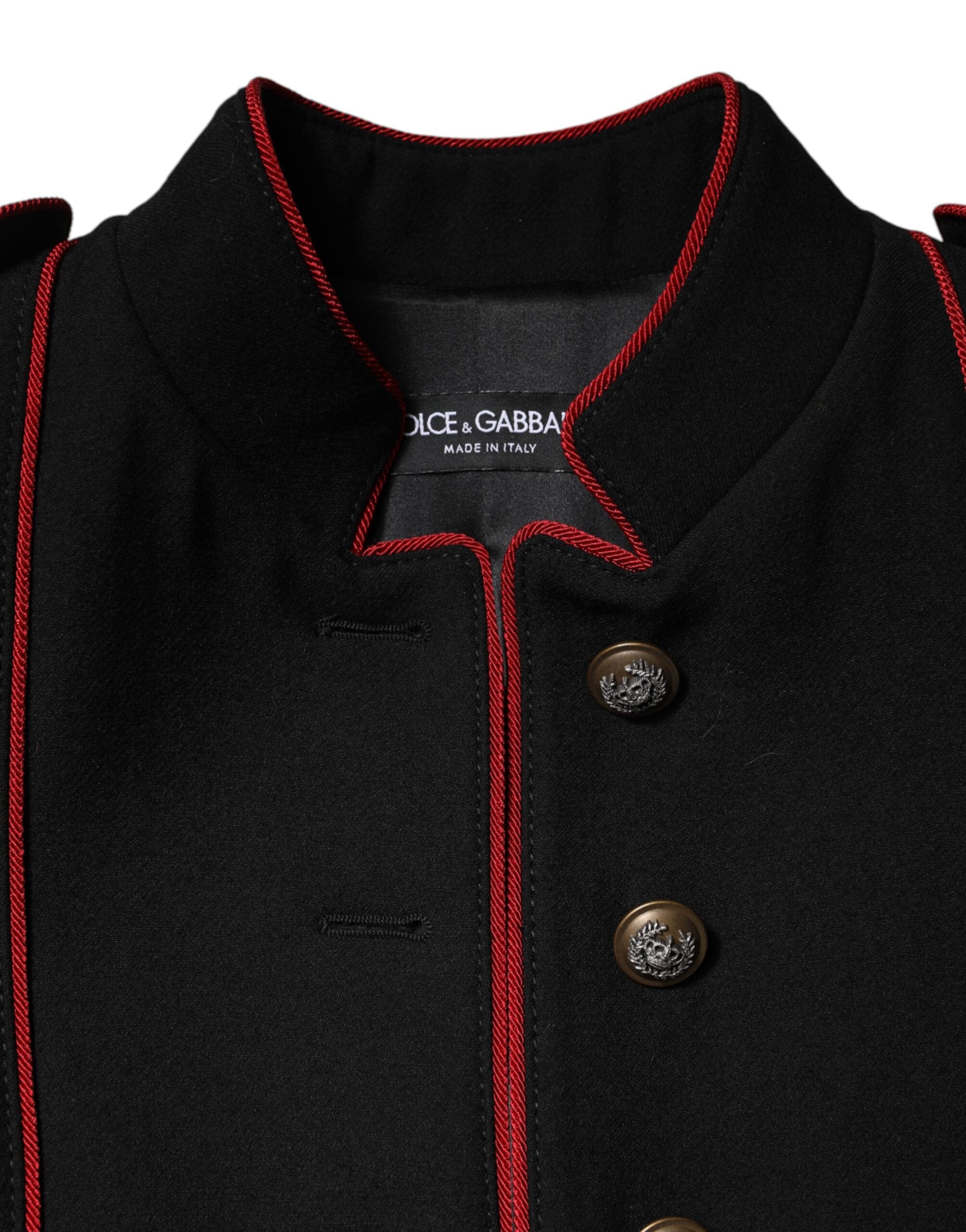 Black Wool Single Breasted Trench Coat Jacket - ventzia