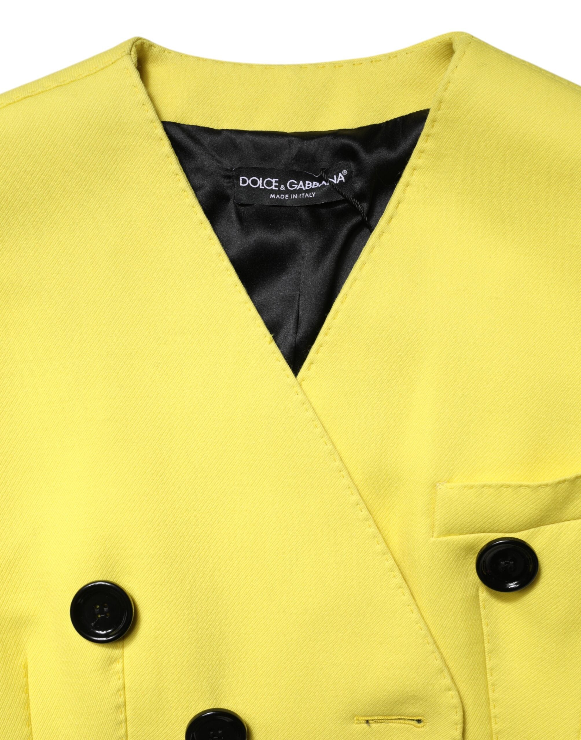 Yellow Double Breasted Trench Coat Jacket - ventzia