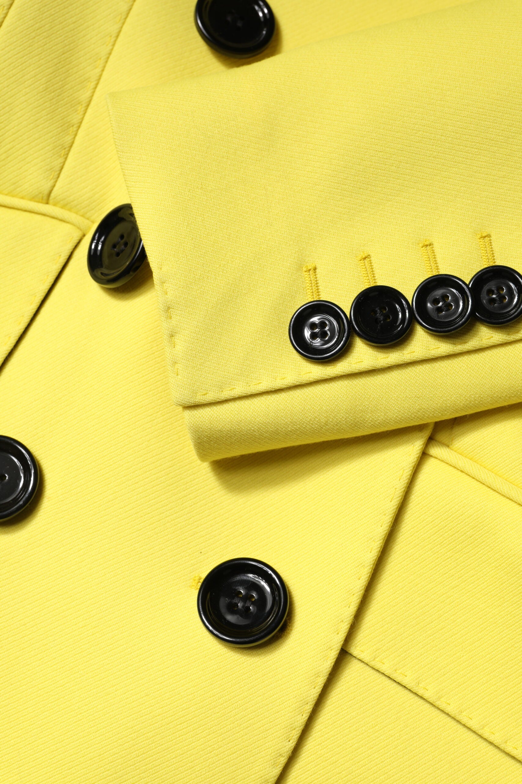 Yellow Double Breasted Trench Coat Jacket - ventzia