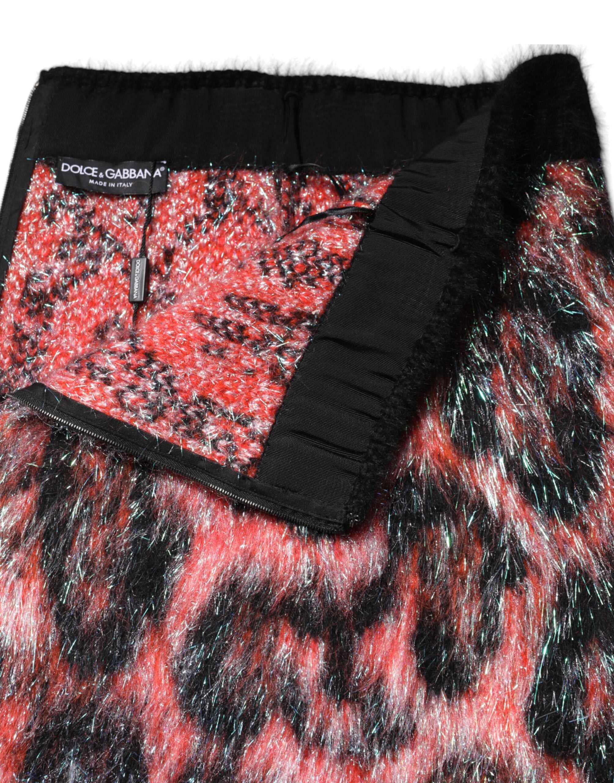 Multicolor Plush High Waist Mini Skirt - ventzia
